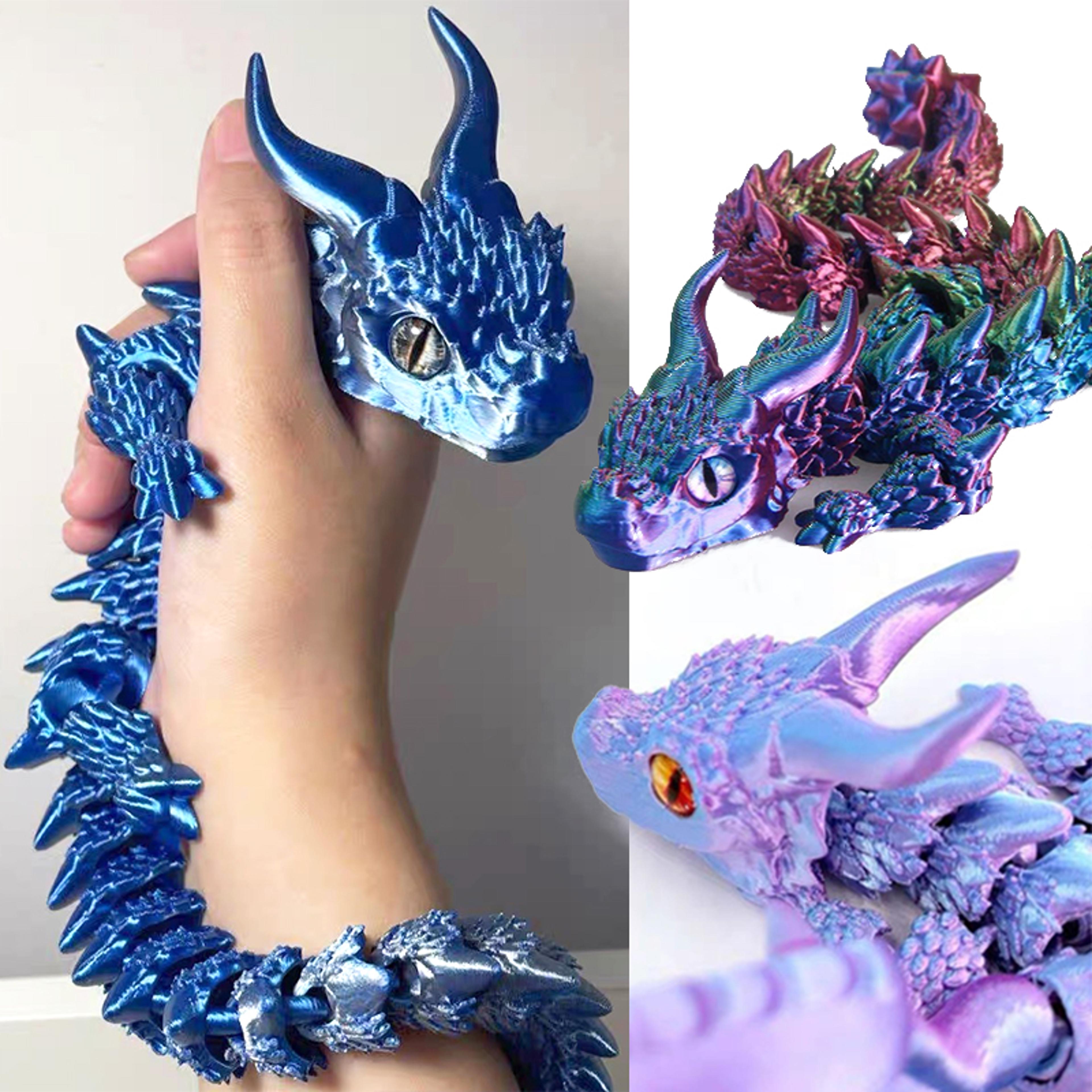 3D Printed Articulated Dragon Fidget Toy Flexible Movable Desk Ornament 1