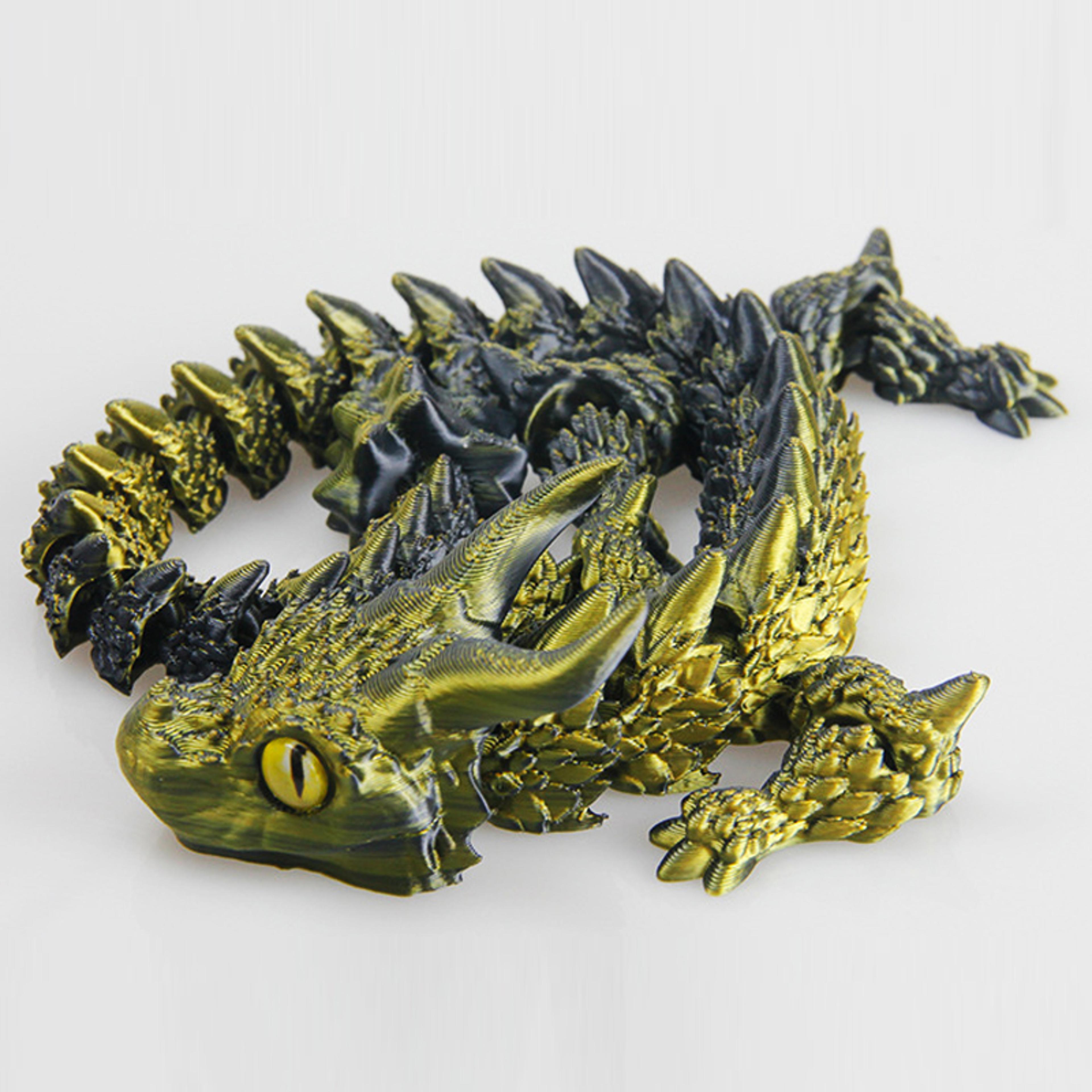 3D Printed Articulated Dragon Fidget Toy Flexible Movable Desk Ornament 14