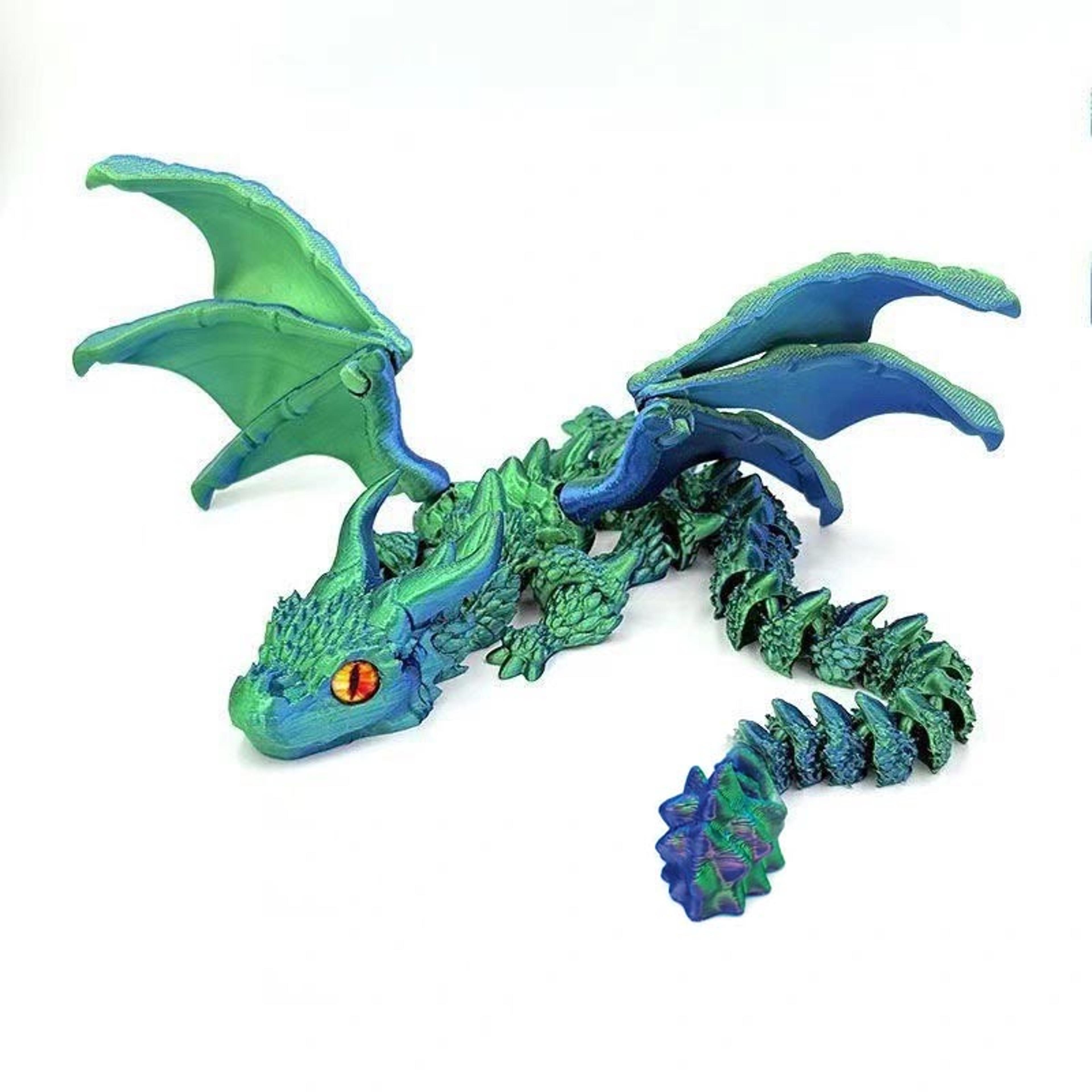 3D Printed Articulated Dragon Fidget Toy Flexible Movable Desk Ornament 16