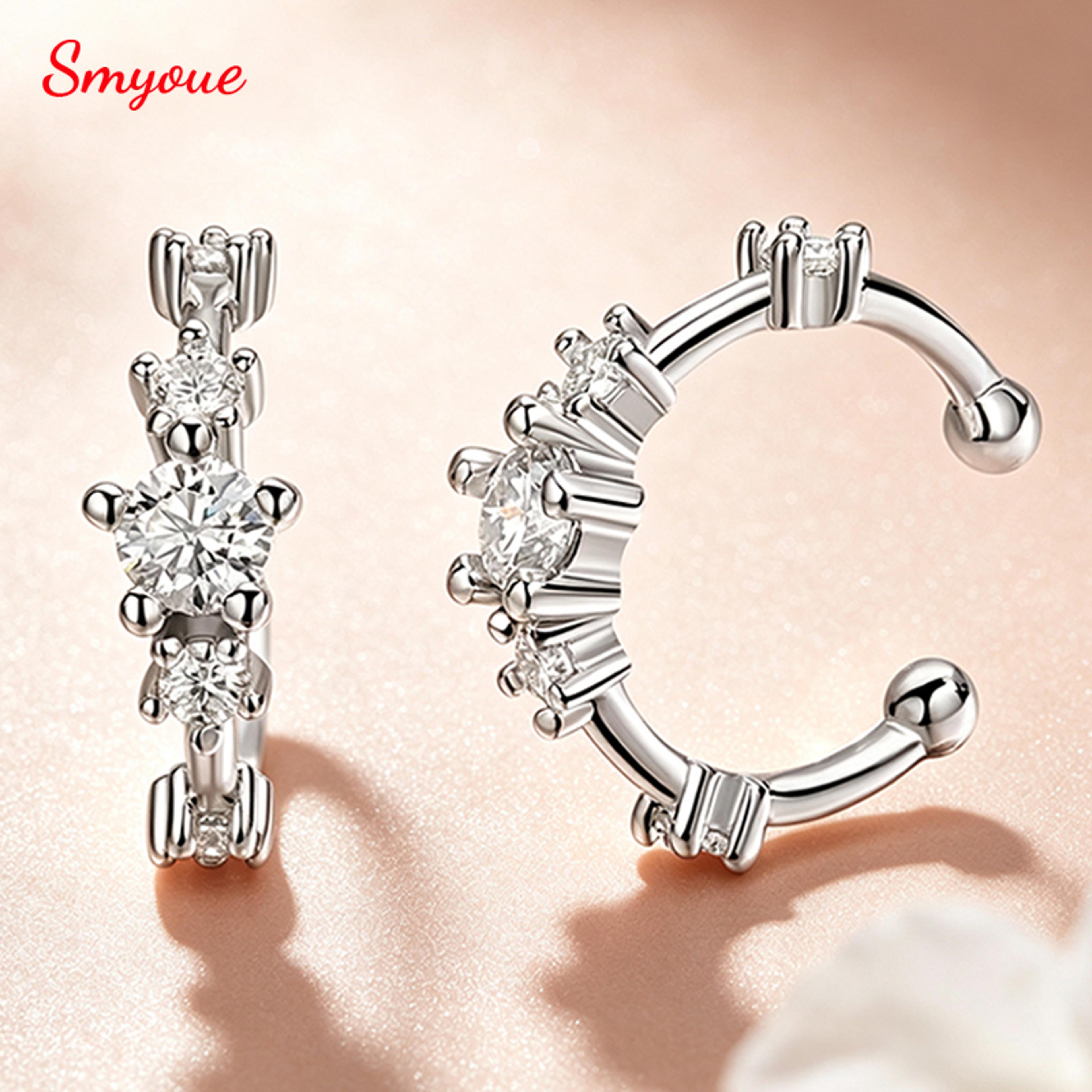 064ct Moissanite Clip On Earrings In S925 Sterling Silver 1