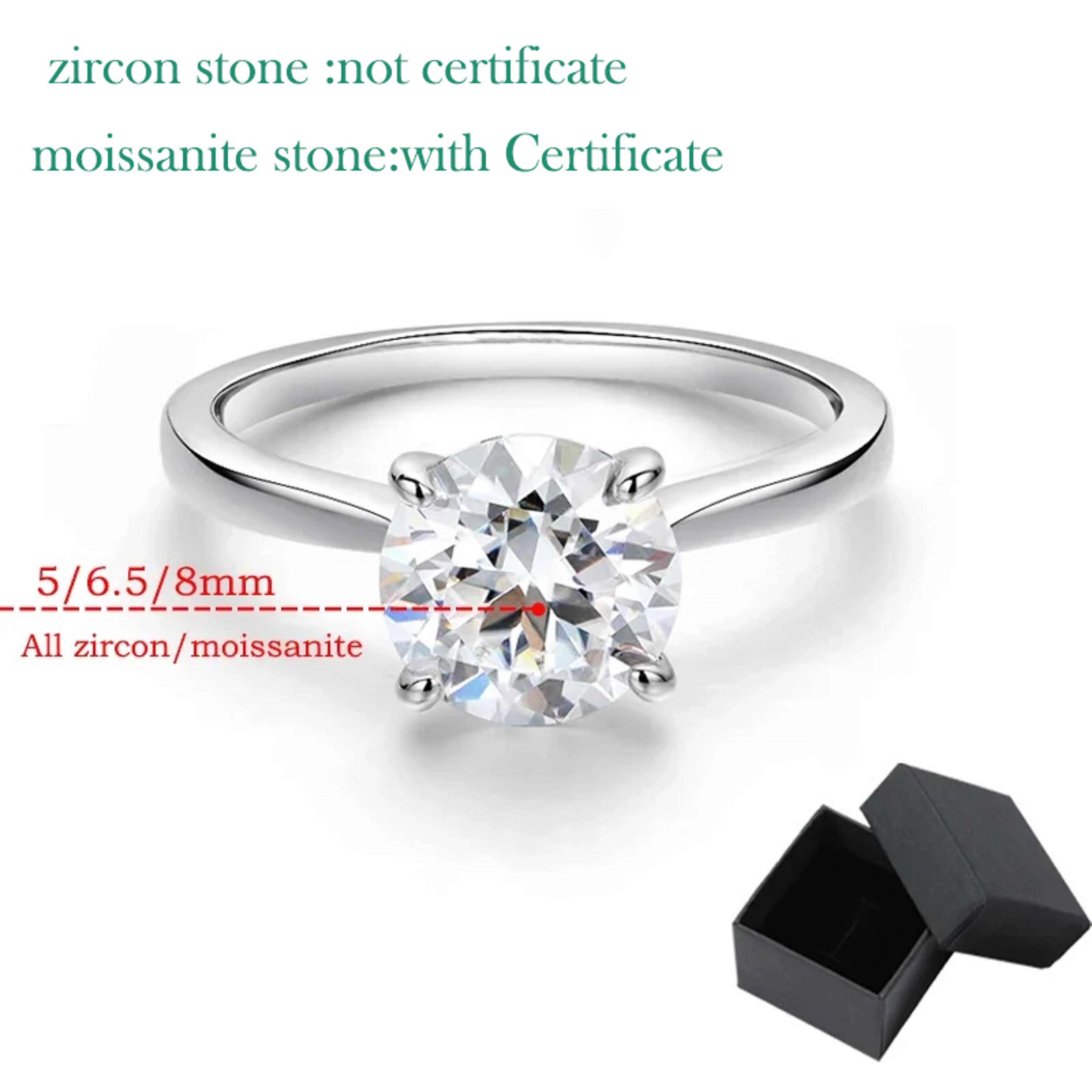 Radiant Moissanite Engagement Ring In 925 Sterling Silver 5
