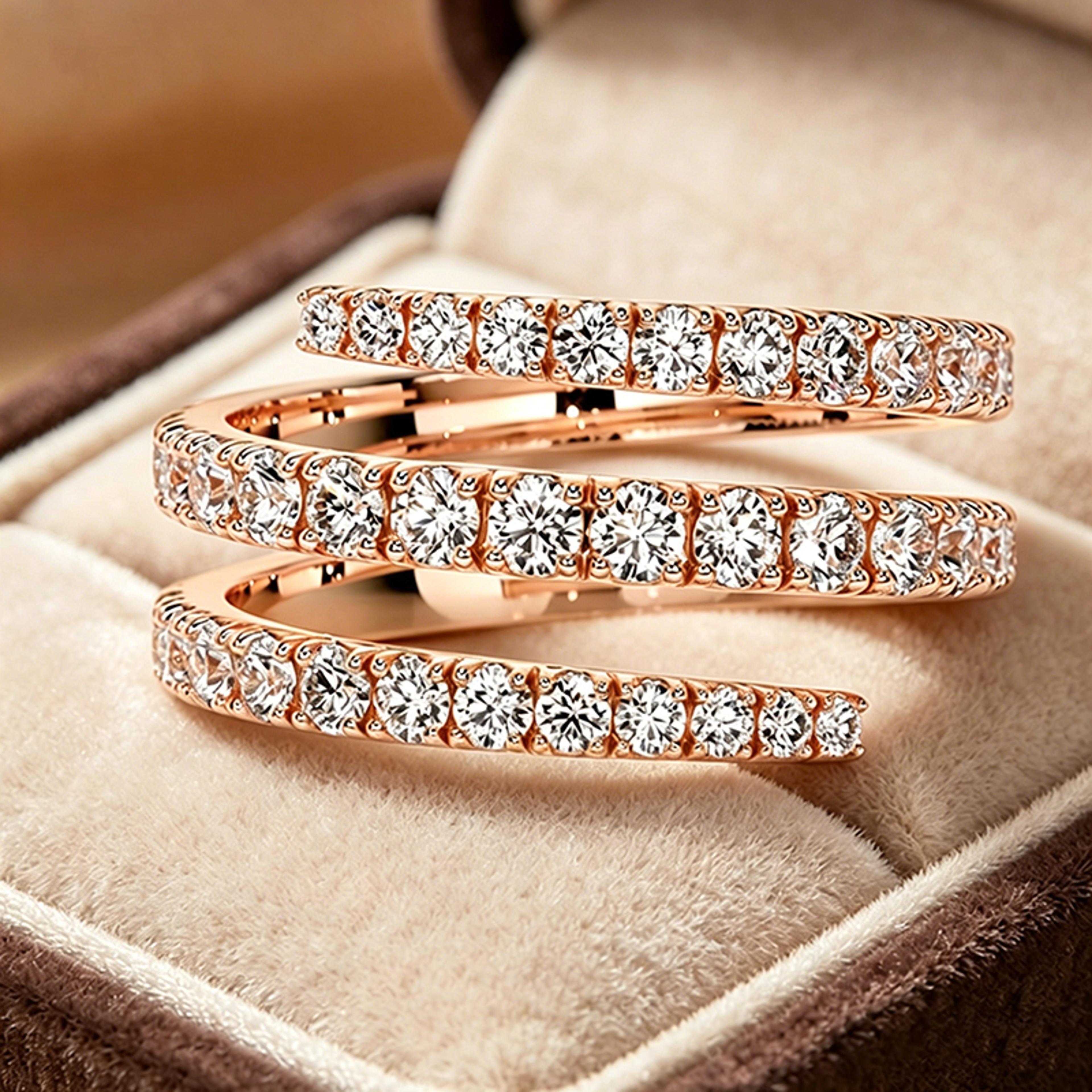 Gradient Moissanite Stackable Ring For Women In S925 Sterling Silver 8