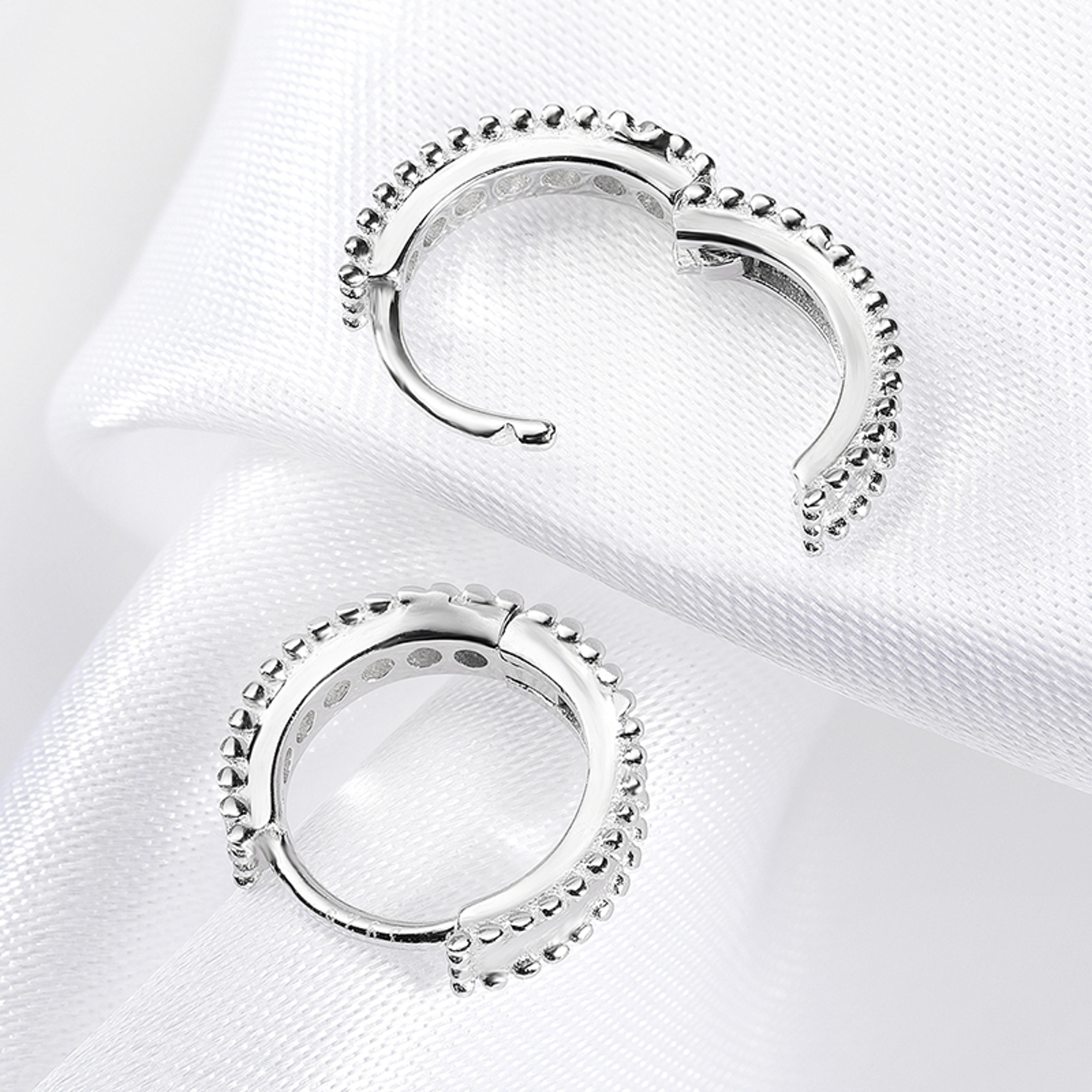 D Color 014ct Moissanite Huggie Hoop Earrings In 925 Sterling Silver 3