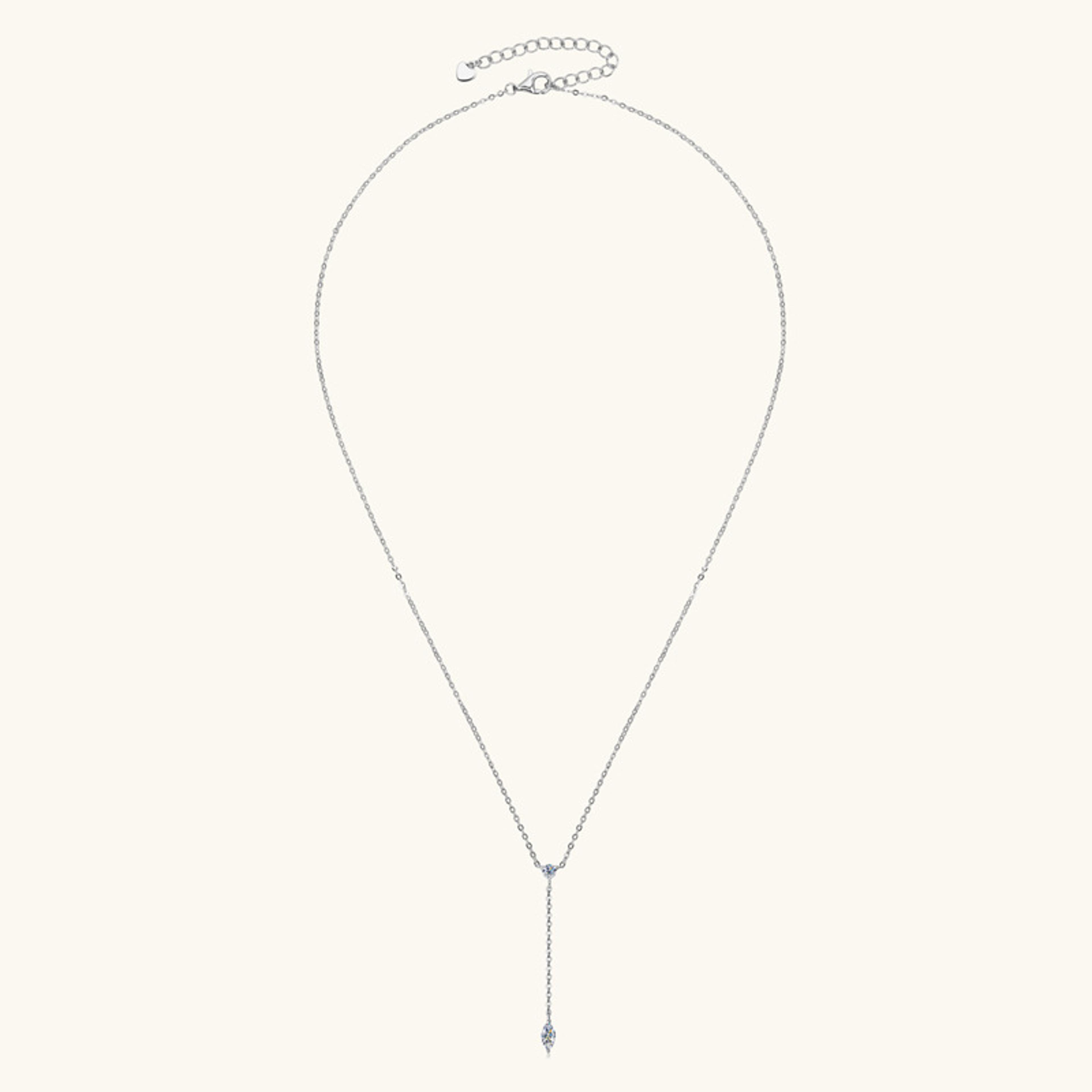 Marquise Moissanite Y Drop Necklace 925 Sterling Silver D Color Pendant 4