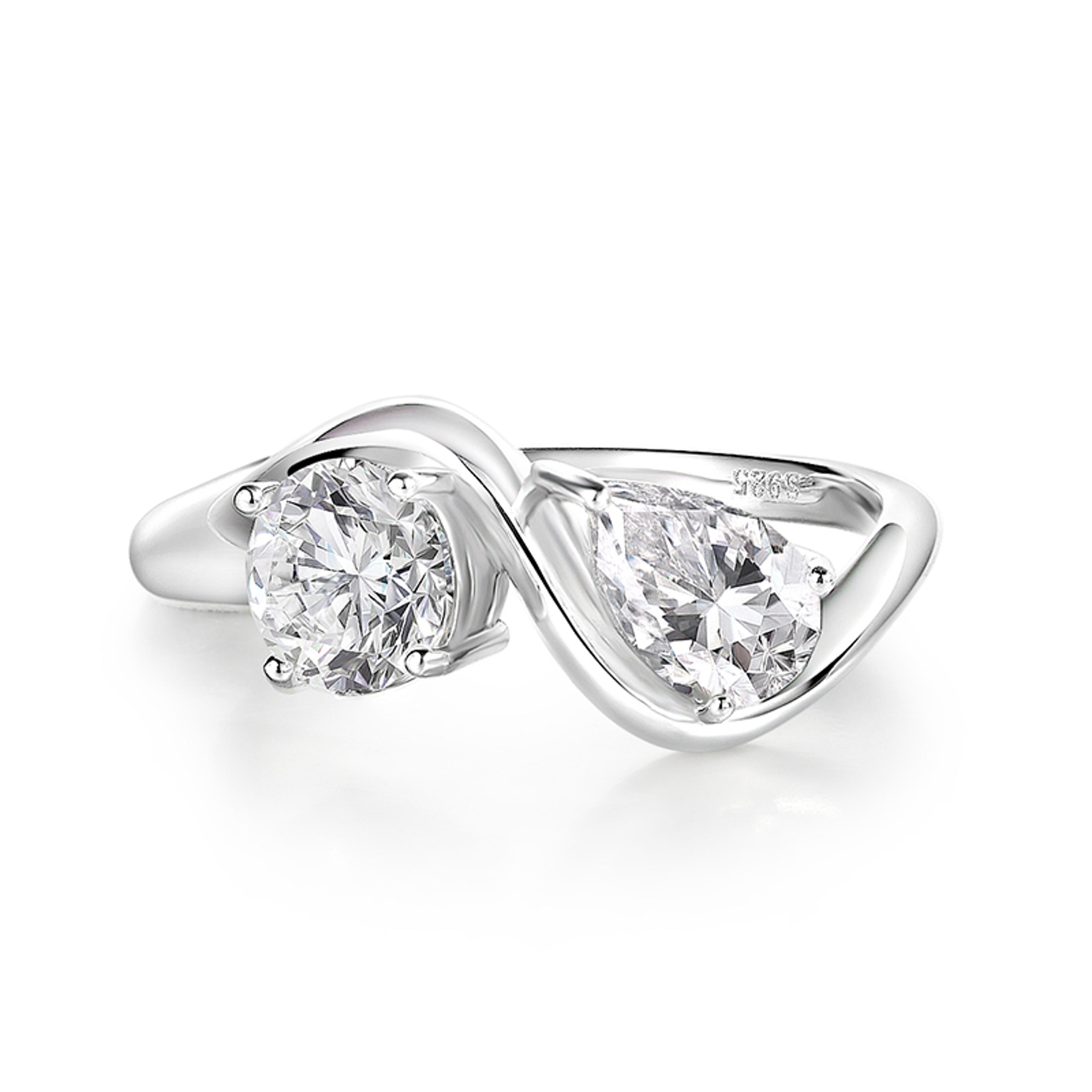 Moissanite Engagement Ring For Women 925 Sterling Silver Gold Plated Bridal Ring 7