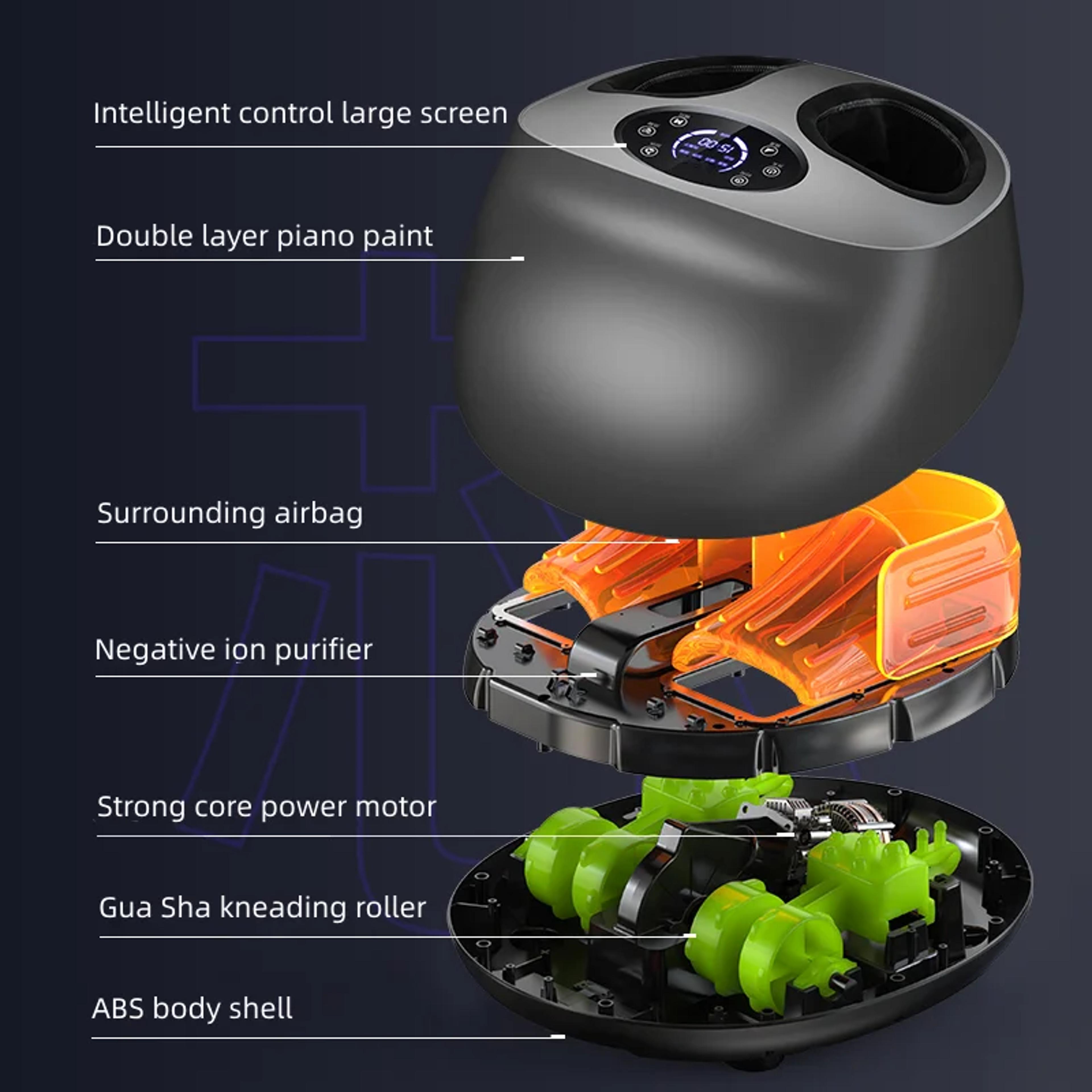 Smart 6D Air Compression Heated Foot Massager With Remote Control 2