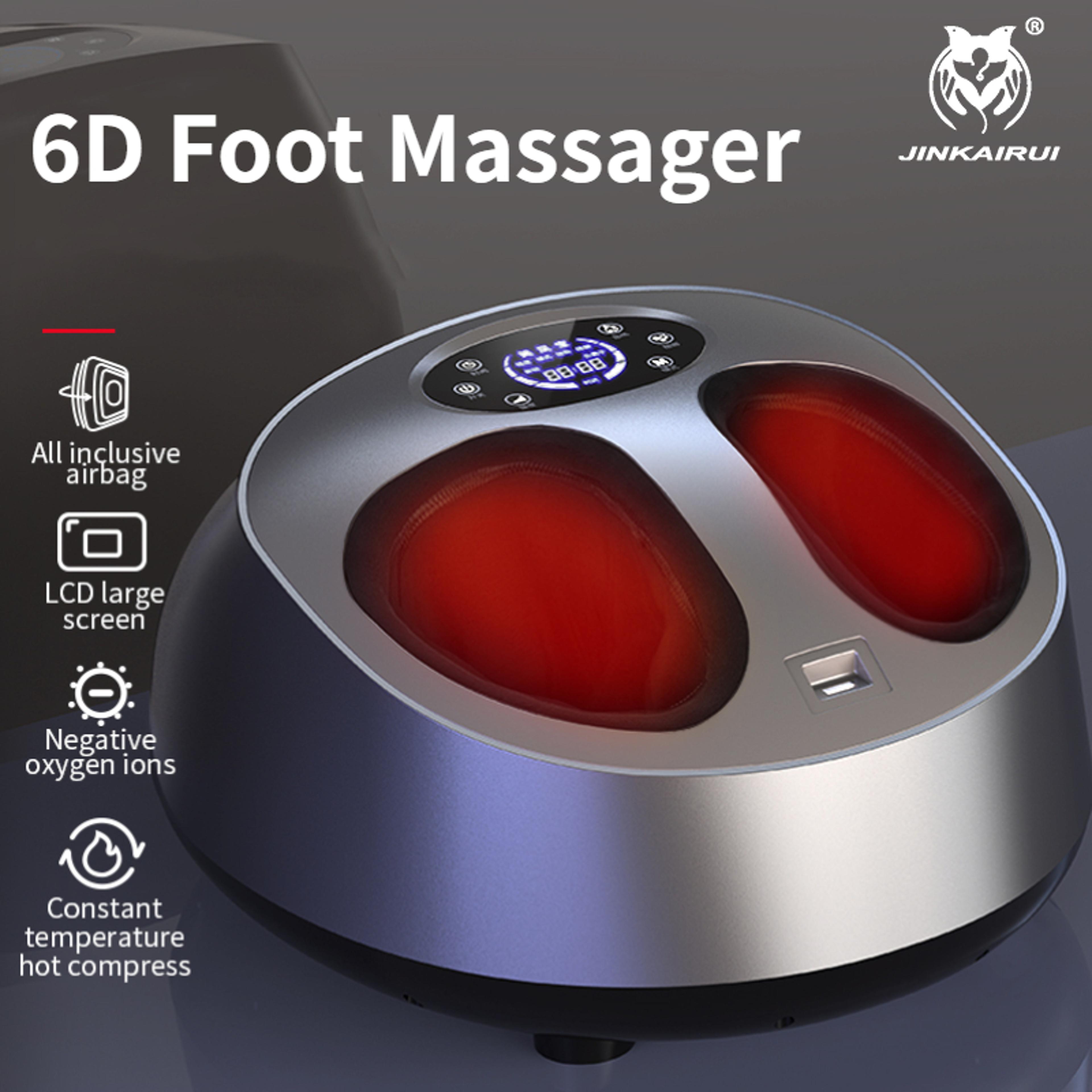 6D Airbag Heated Foot Massager With Shiatsu Kneading And Smart Touch Control 1