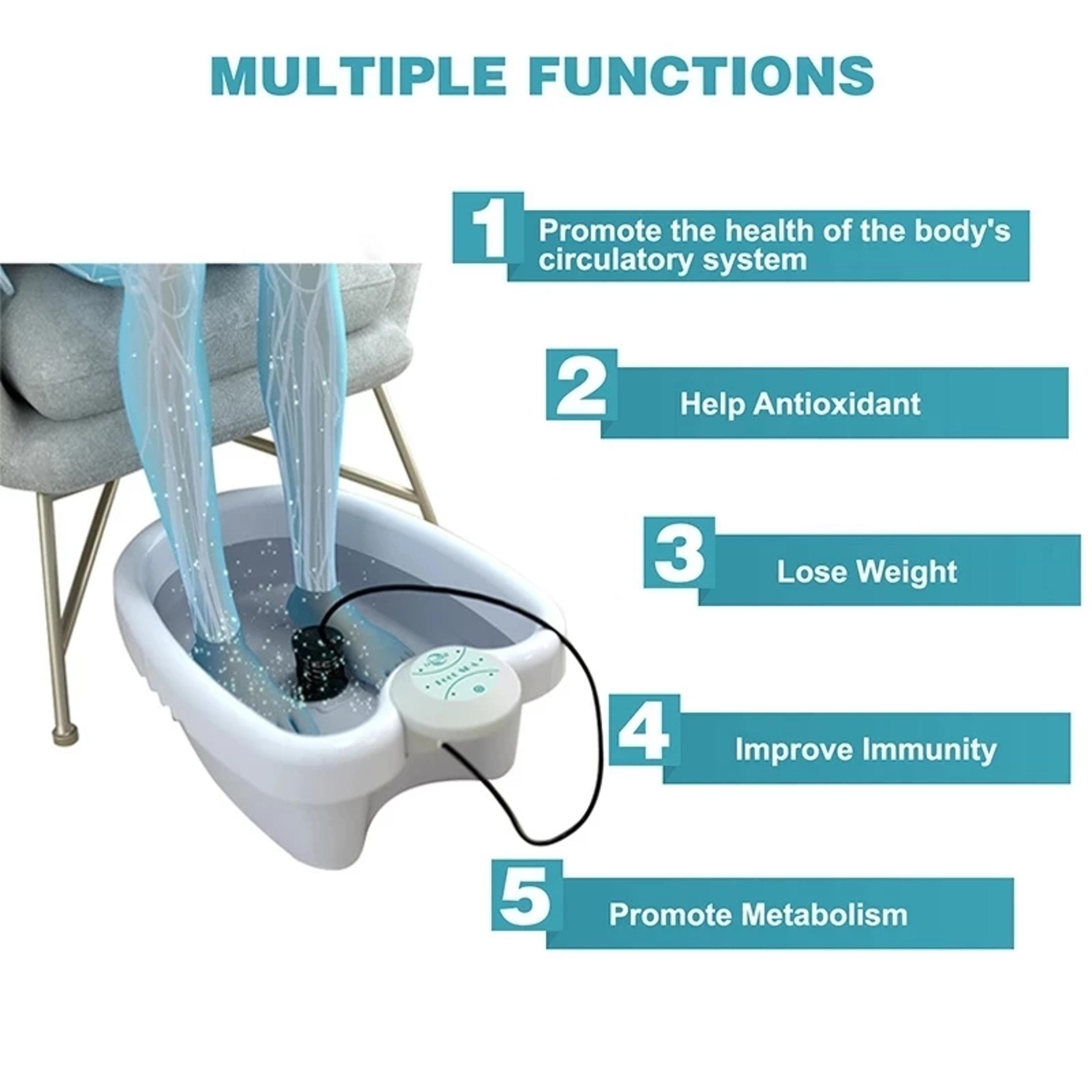 Ionic Foot Bath Spa With Basin 30 Minute Home Foot Soak System 4