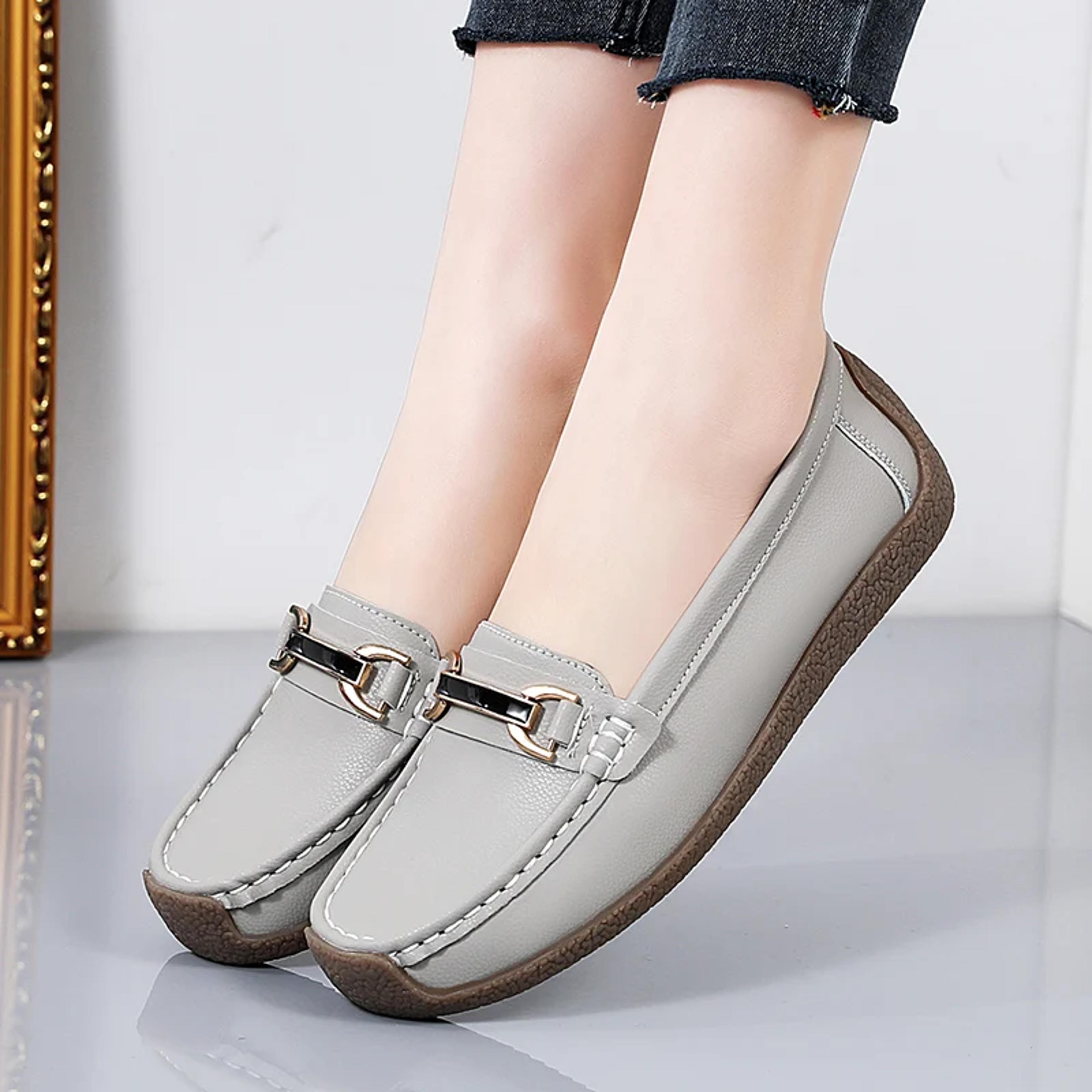 Comfort Leather Slip On Loafers For Women Casual Moccasin Flats 4