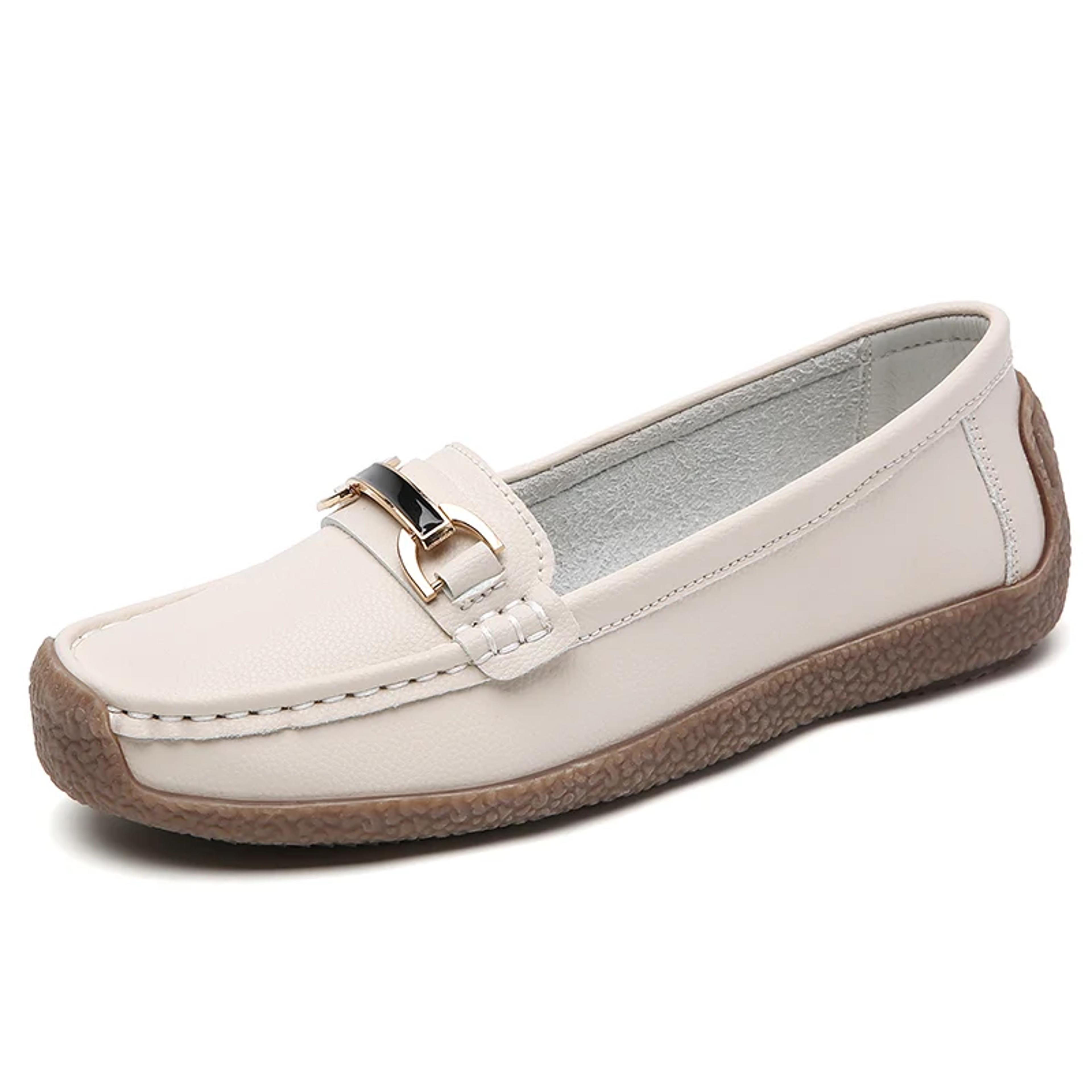 Comfort Leather Slip On Loafers For Women Casual Moccasin Flats 6