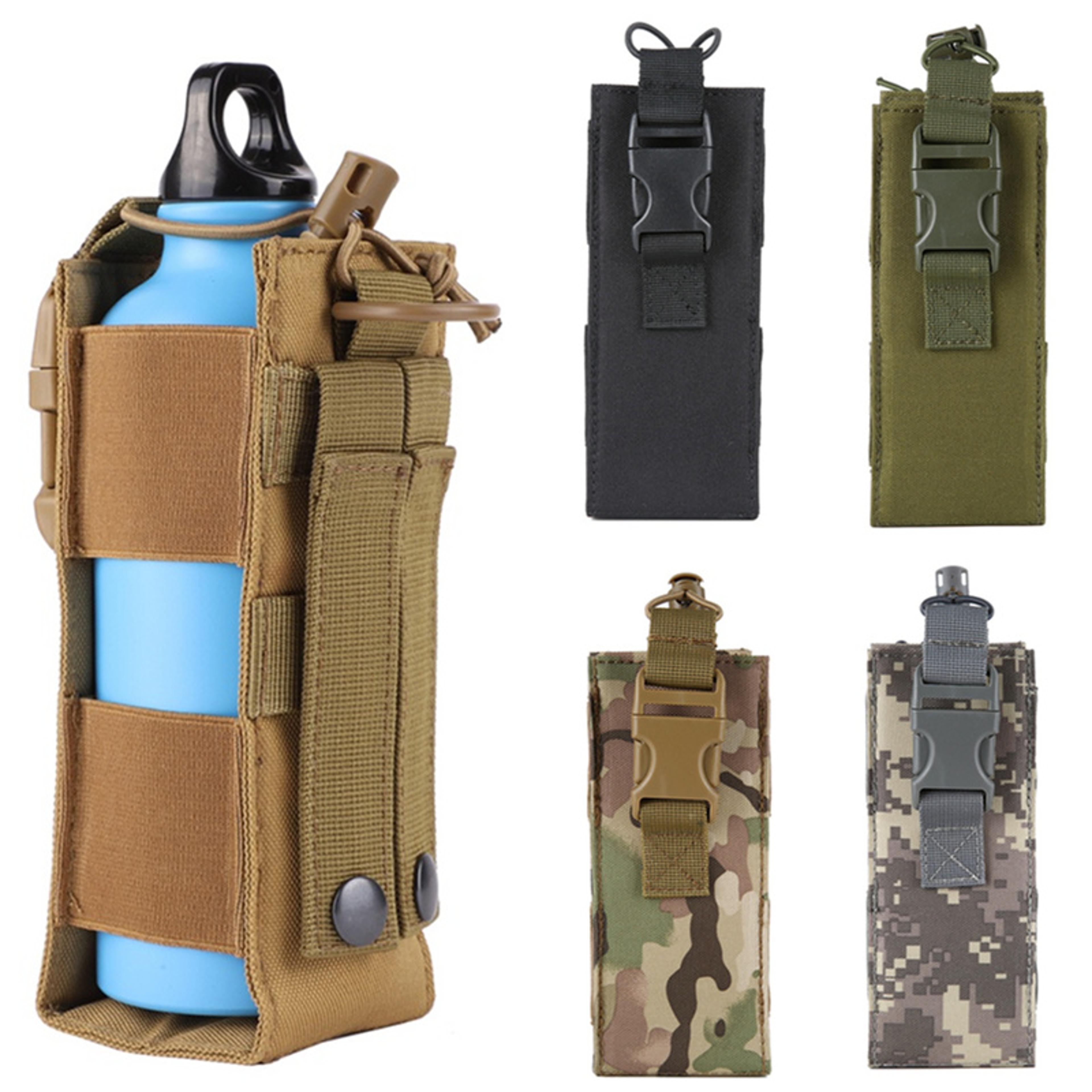 Water Bottle Pouch Durable 600D Nylon Tactical Bottle Holder For Hiking Camping 0