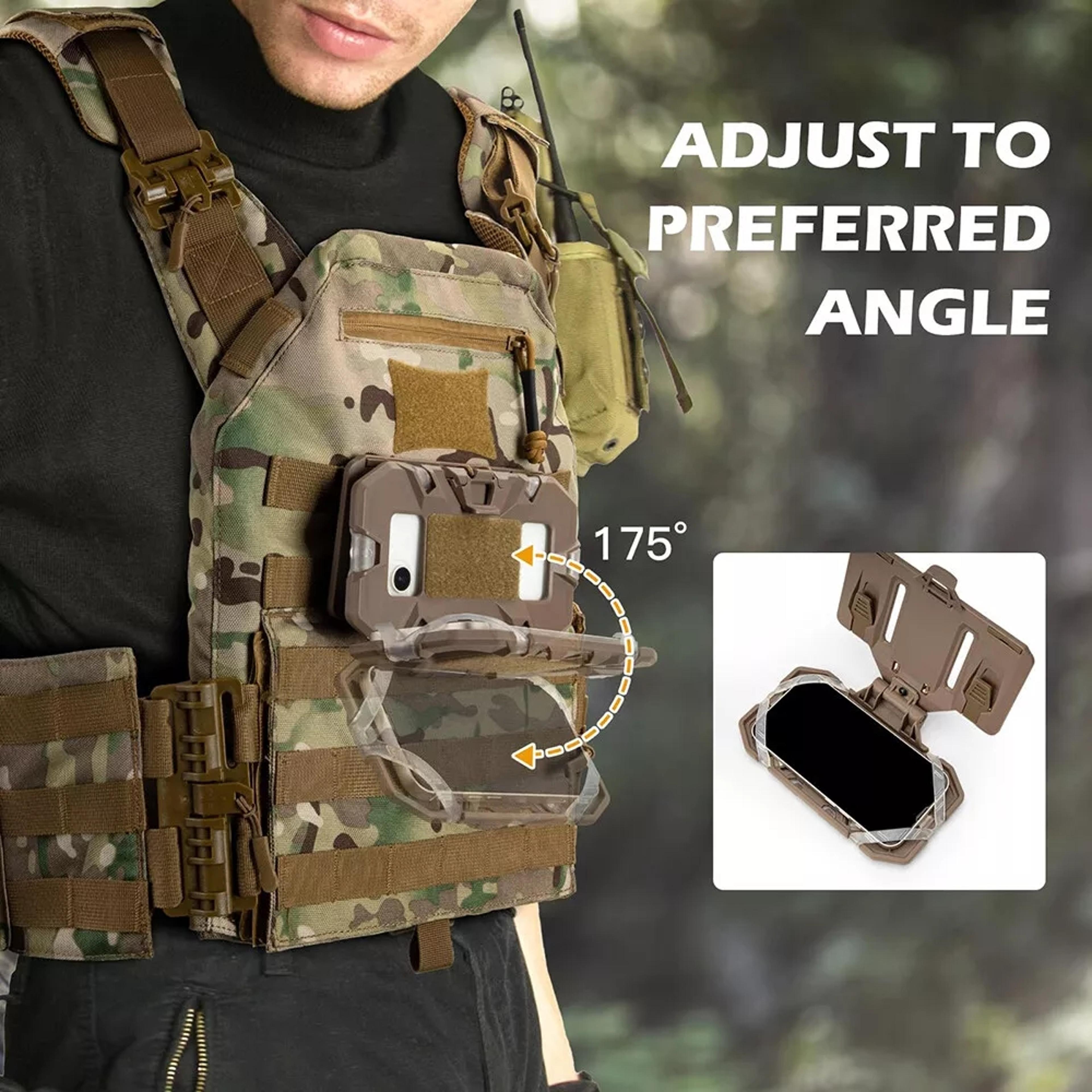 Tactical MOLLE Phone Holder Folding Navigation Board For Chest Rigs And Vests 5