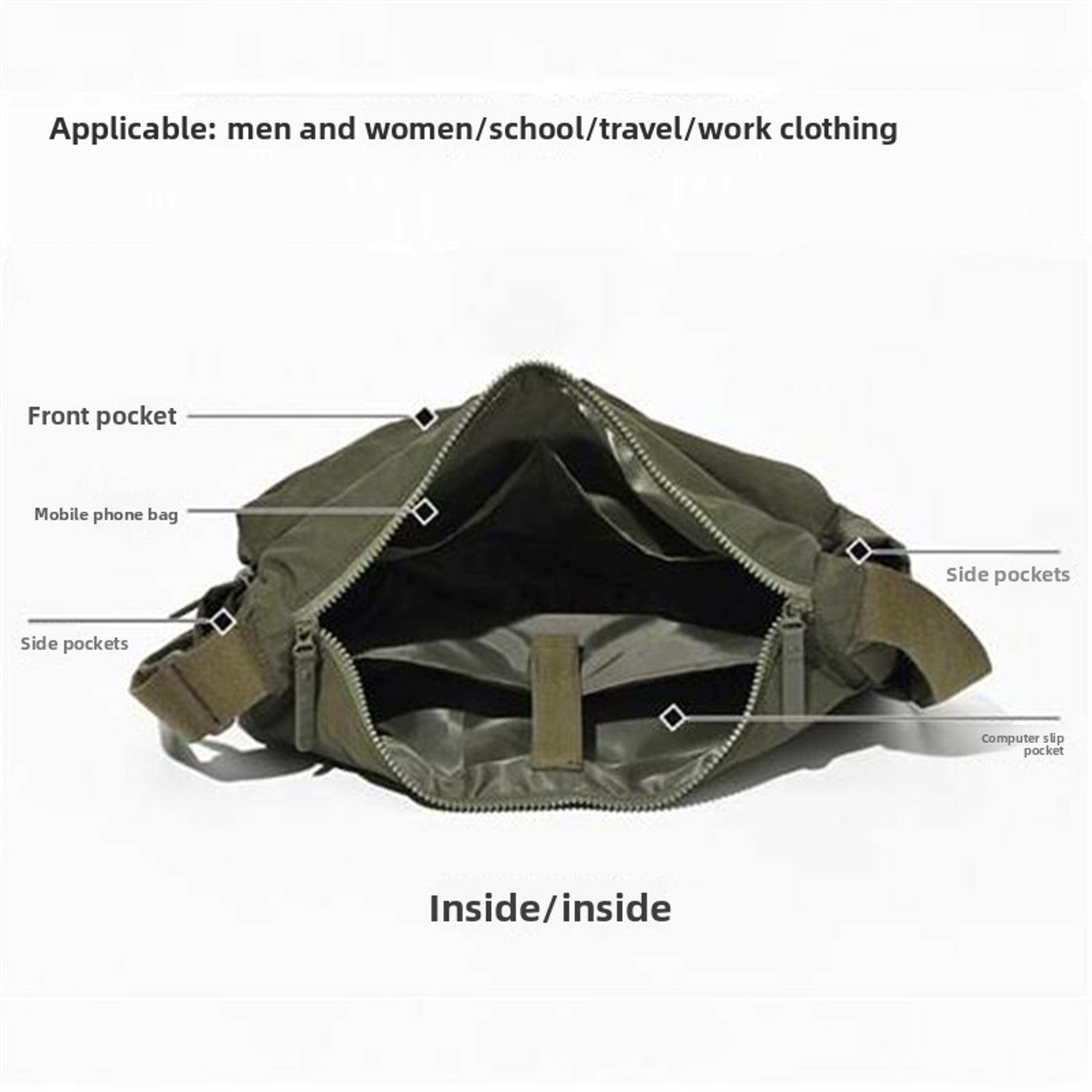 Everyday Large Capacity Laptop Messenger Bag With Multi Pocket Storage 4