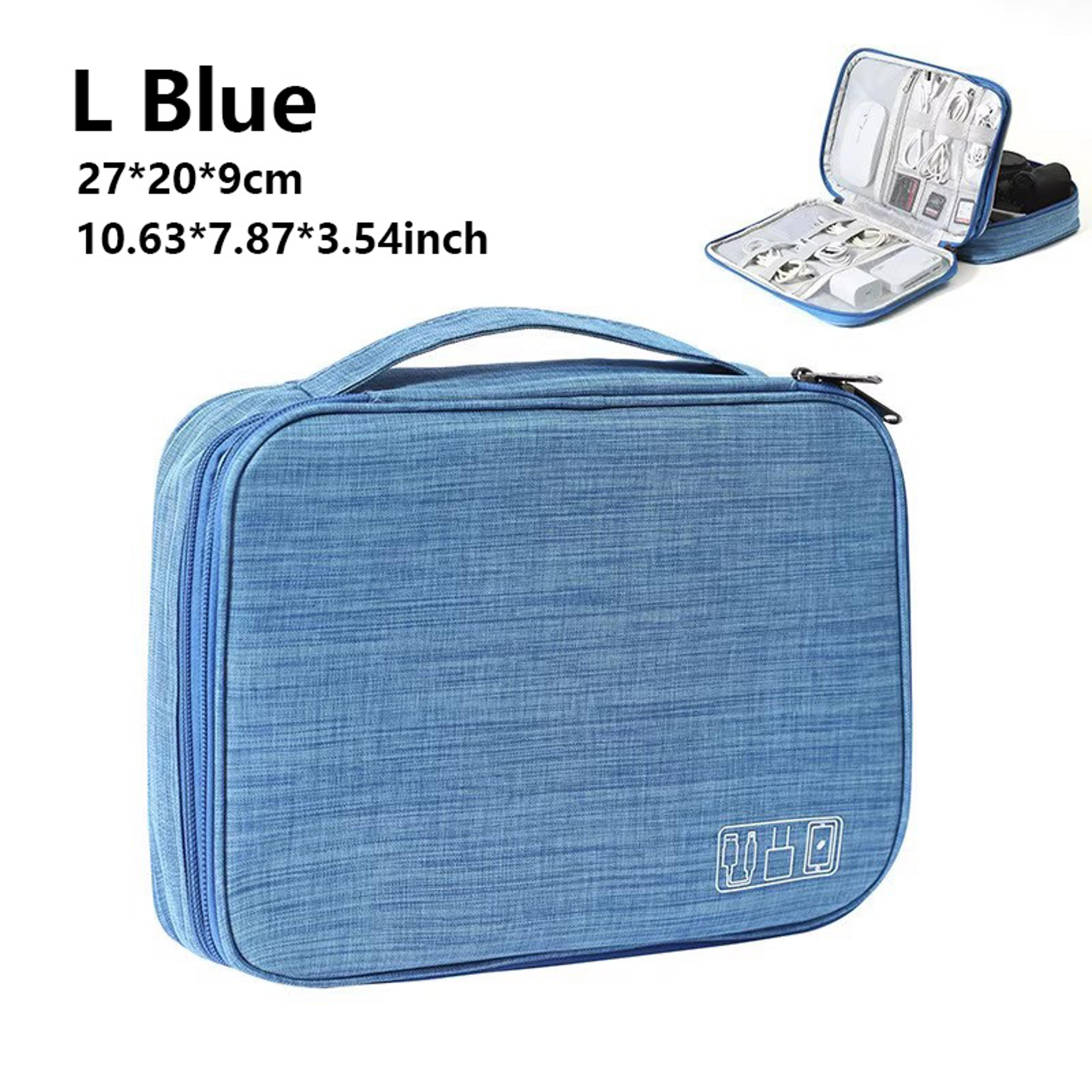 Waterproof Travel Cable Organizer Bag With Double Layer Tech Storage Case 13