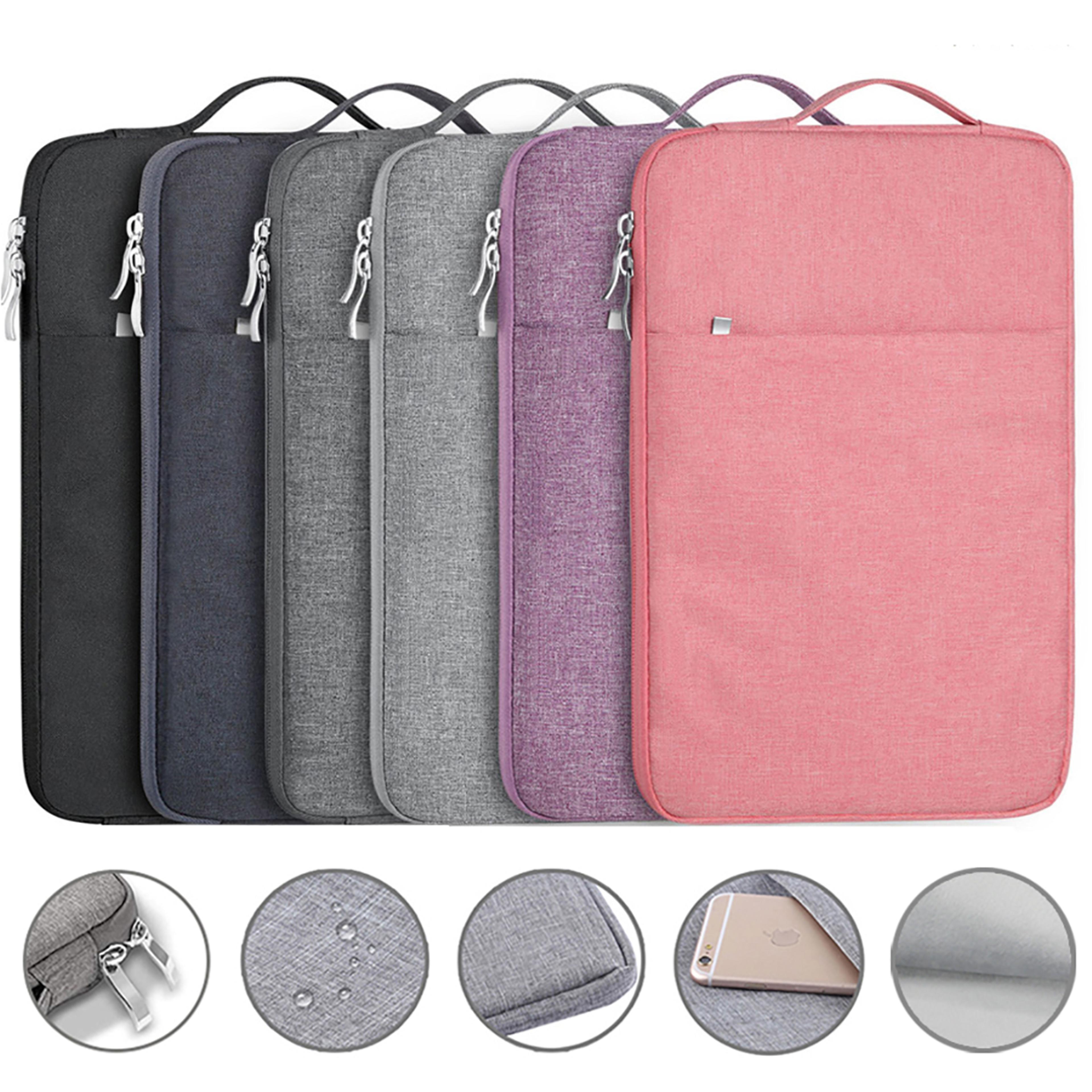 water resistant shockproof laptop sleeve bag with handle and accessory pocket