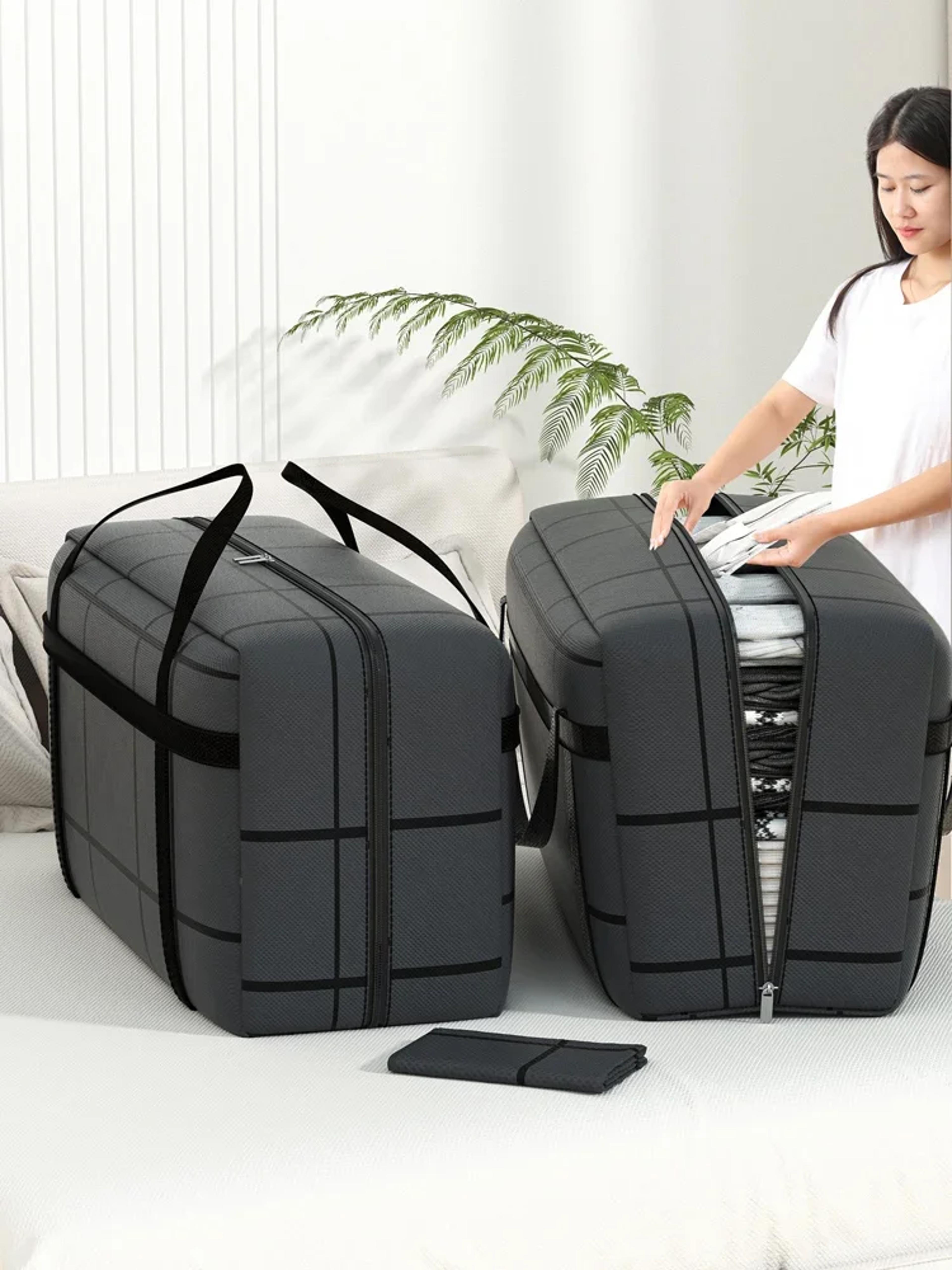 Large Capacity Waterproof Duffel Bag Foldable Travel Storage Bag For Camping And Moving 2