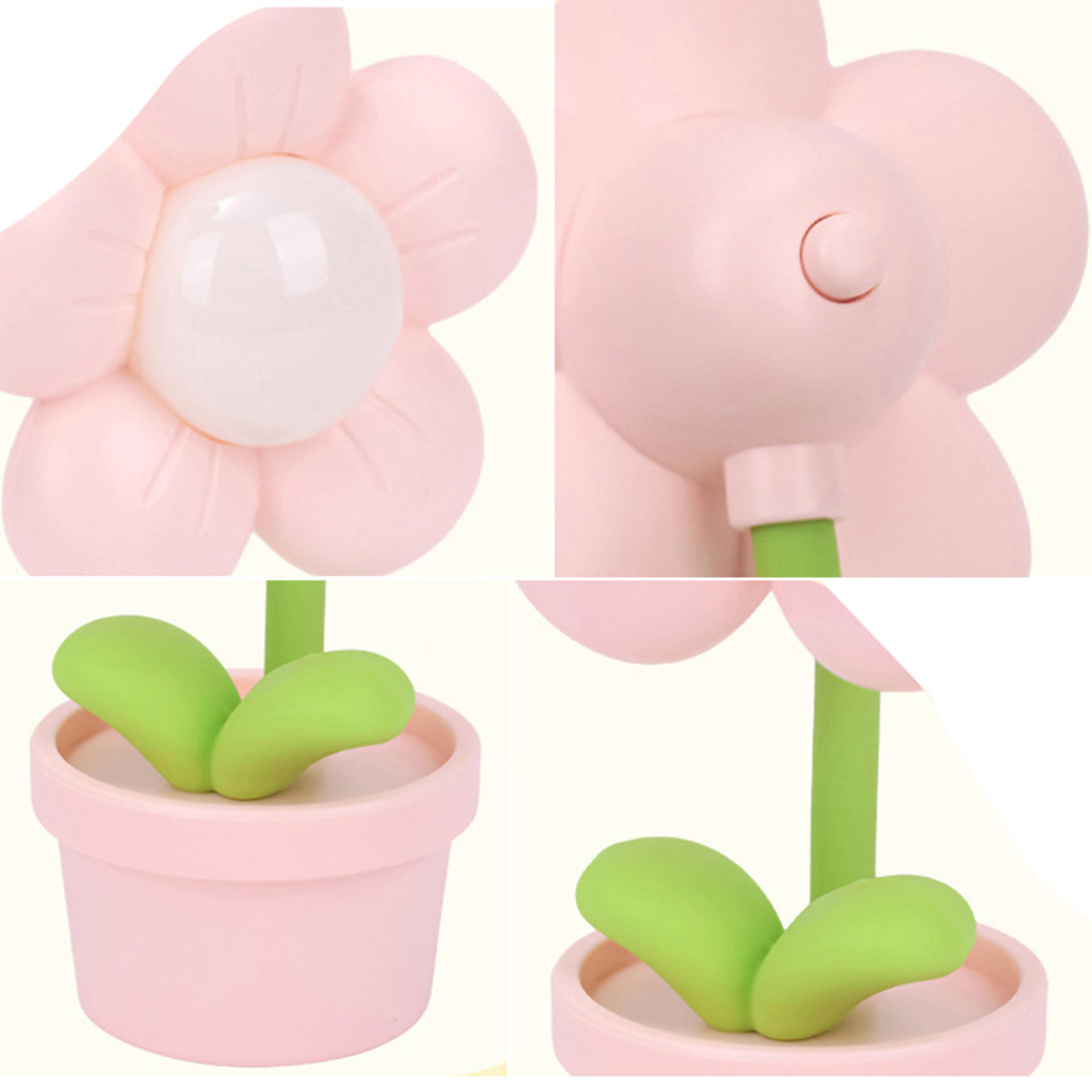 Mini LED Flower Night Light Flexible Bedside Lamp For Kids Bedroom Decor 0