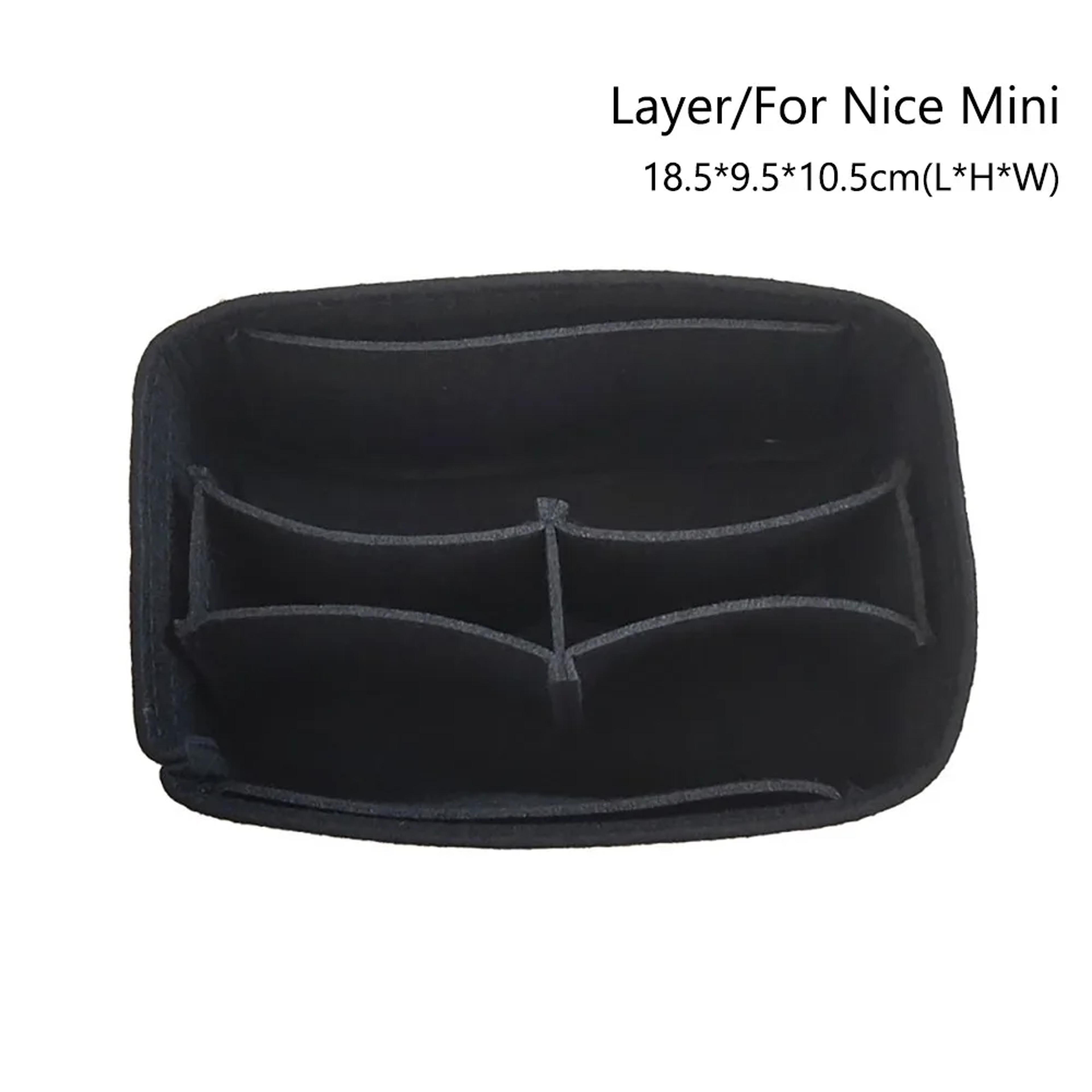 Felt Purse Organizer Insert With Zipper For Nice Nano Mini BB 16