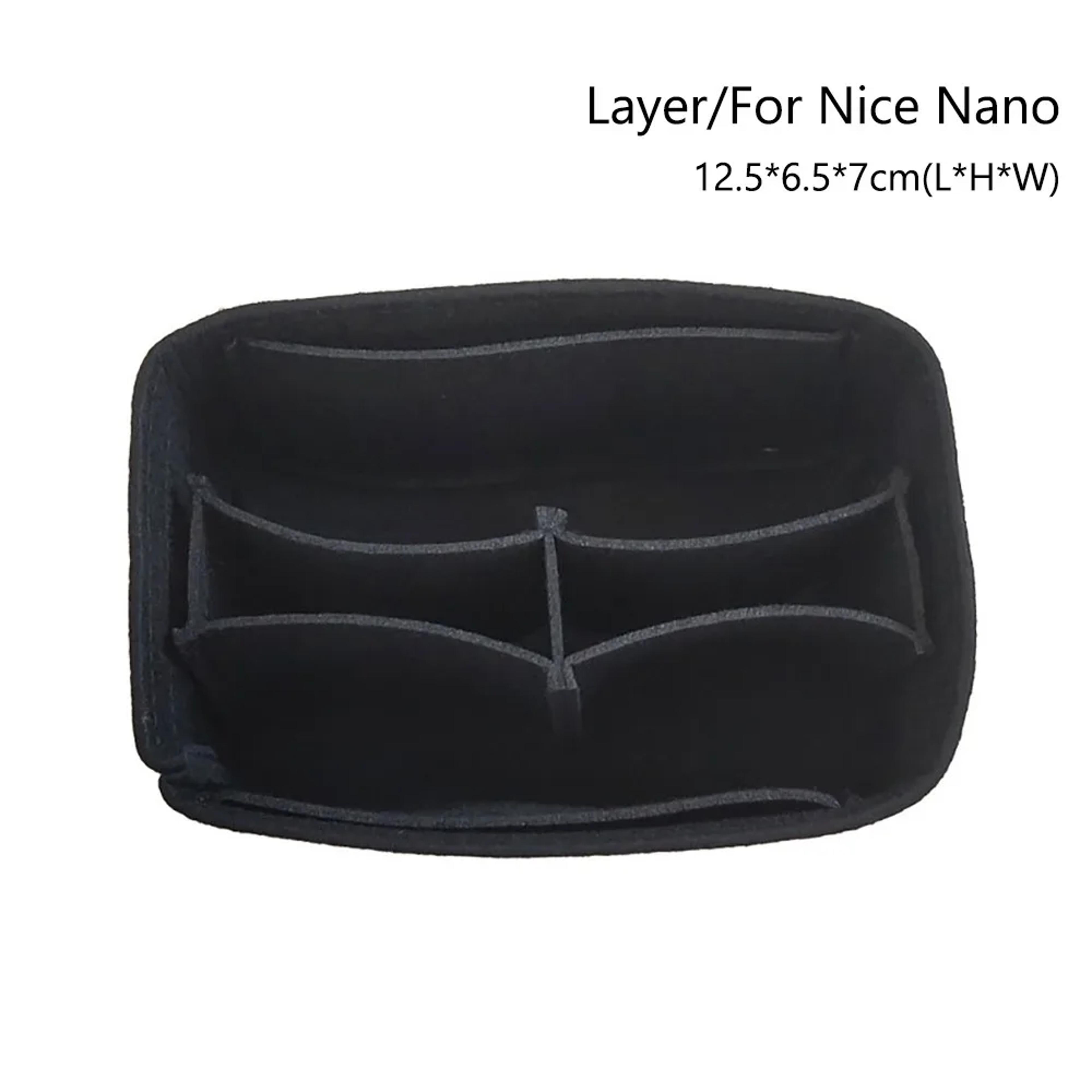 Felt Purse Organizer Insert With Zipper For Nice Nano Mini BB 17