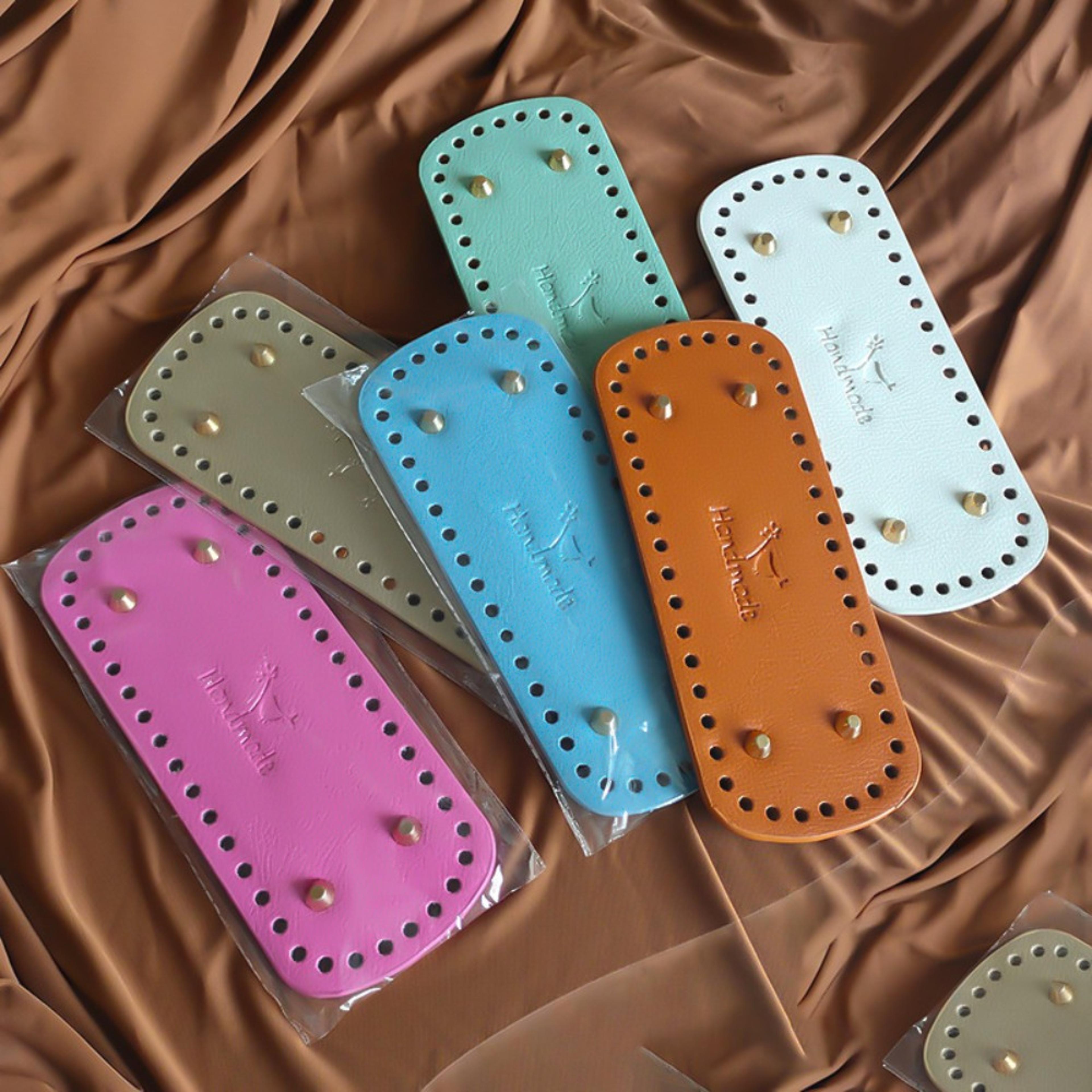 20cm PU Leather Crochet Bag Bottom Rectangle Base For DIY Handbags 1