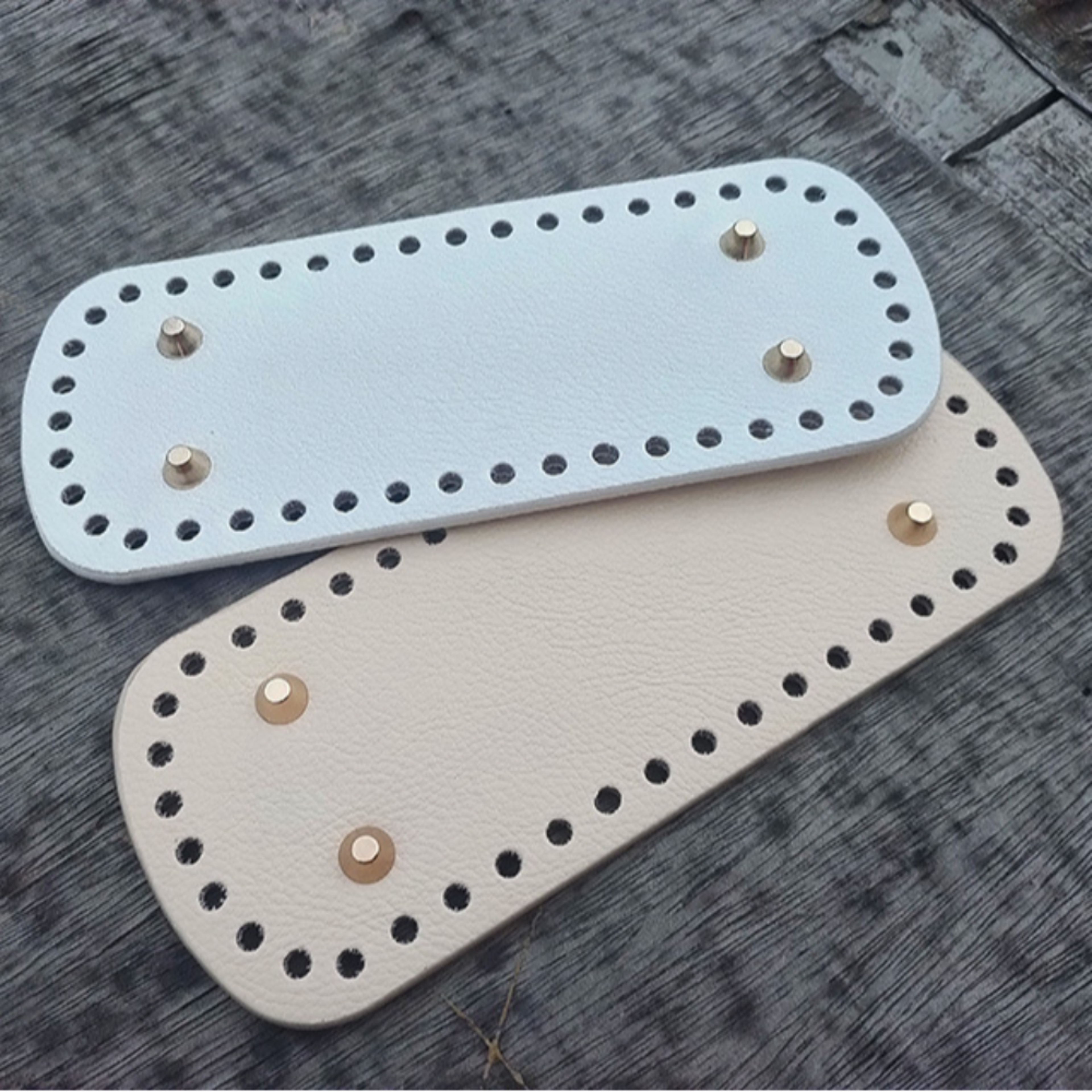 20cm PU Leather Crochet Bag Bottom Rectangle Base For DIY Handbags 2