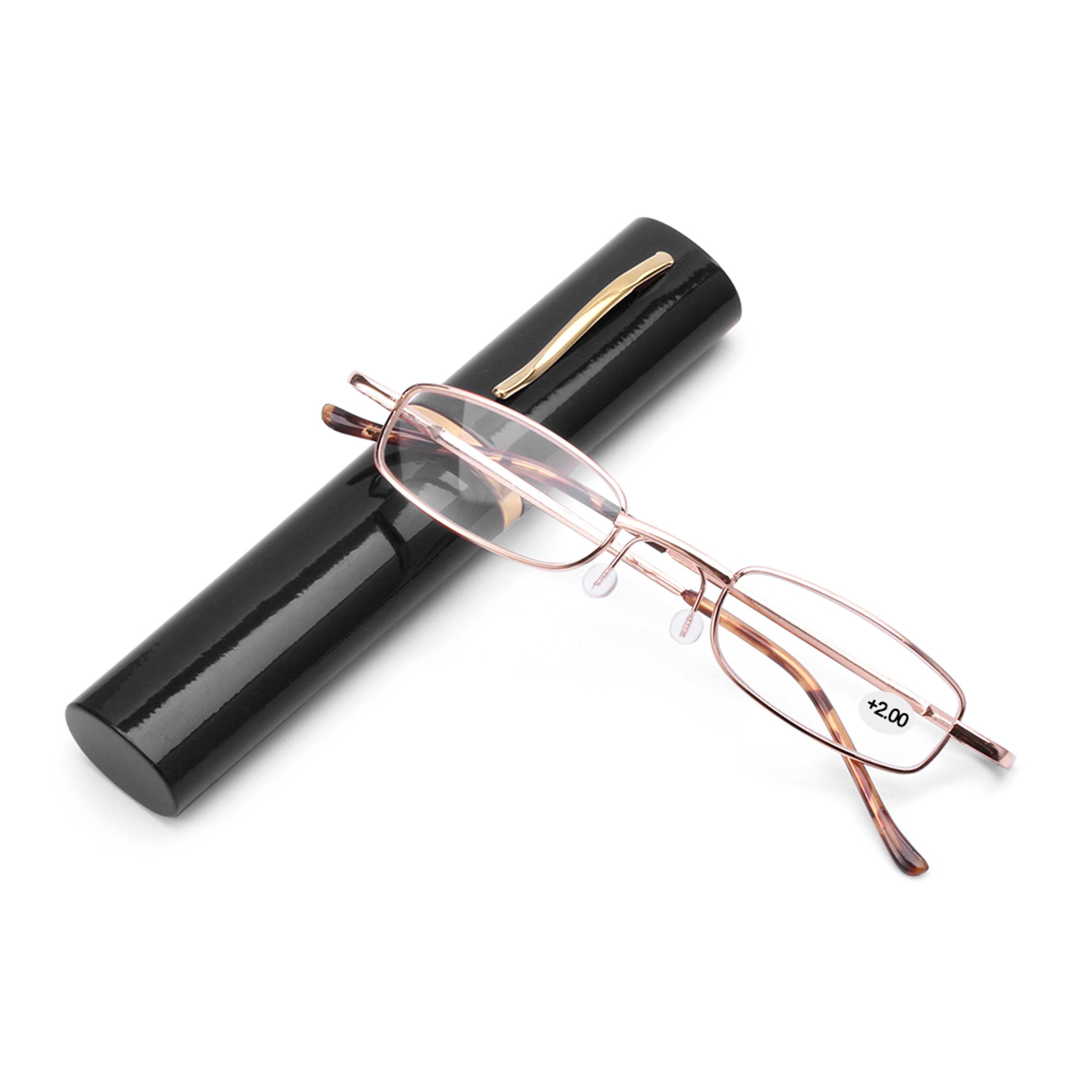Compact Folding Reading Glasses With Tube Case For Men And Women 13
