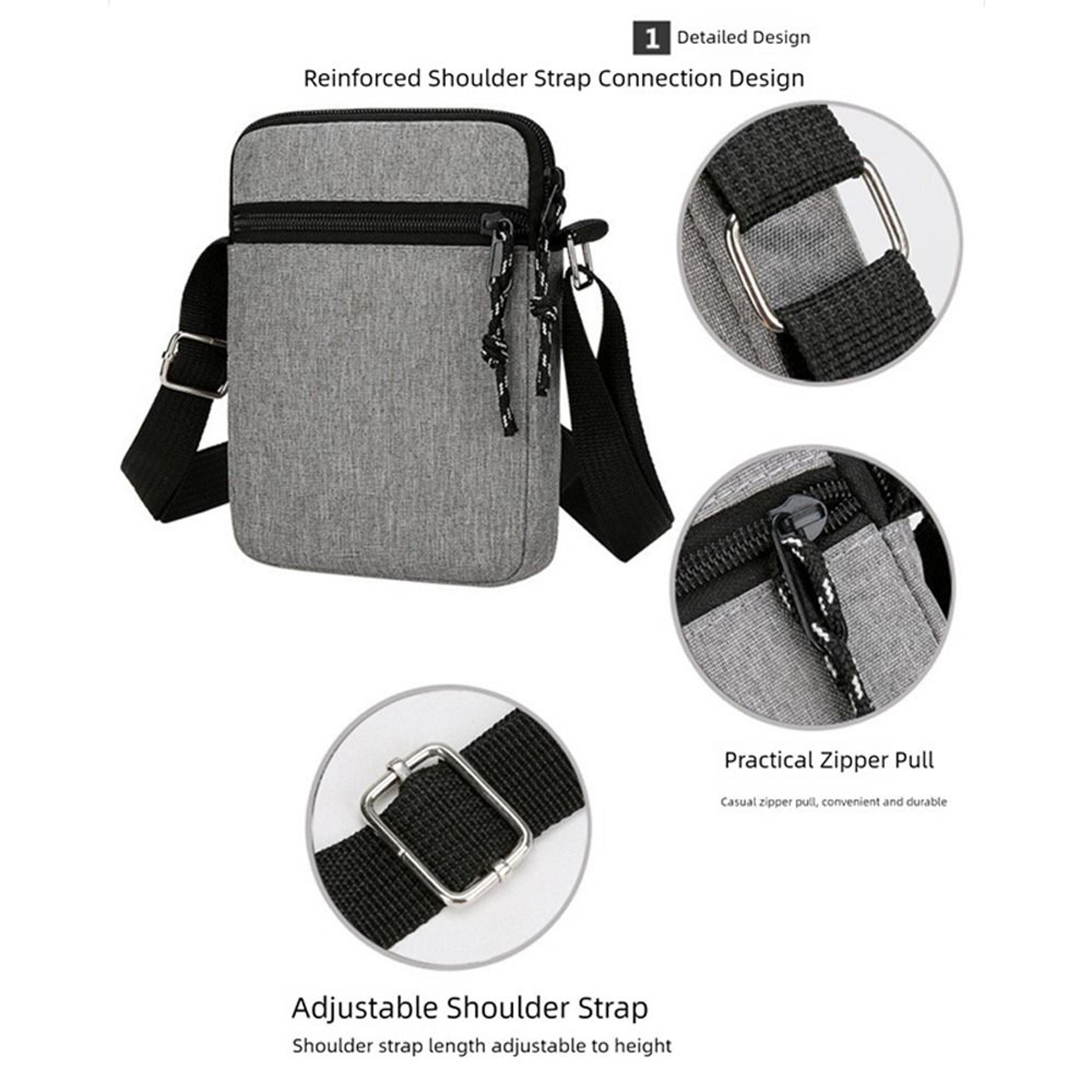 Compact Mens Crossbody Bag With Adjustable Strap And Multi Pocket Storage 3