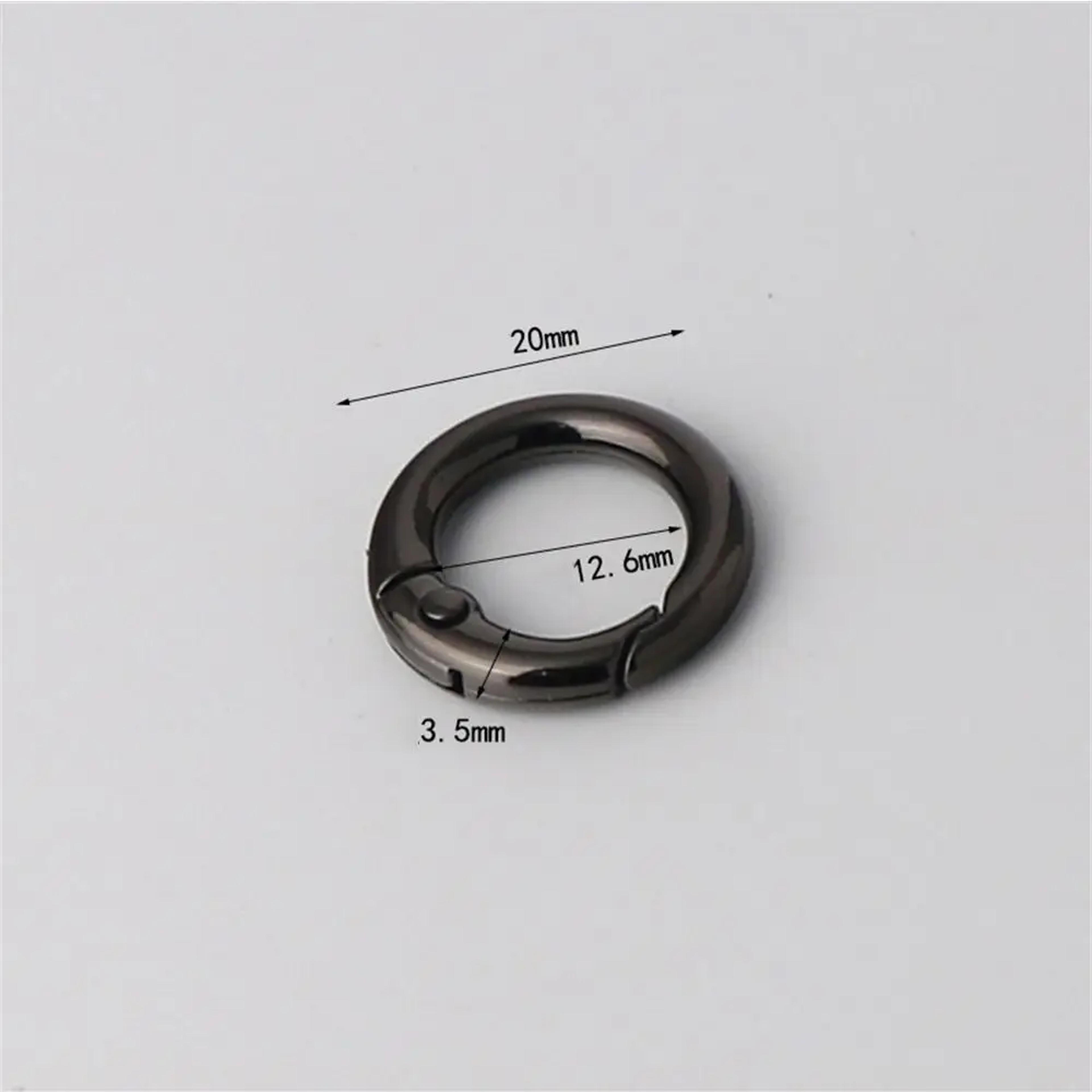 Round Spring Ring Clasp Zinc Alloy Bag Strap Connector And Purse Repair Ring 15