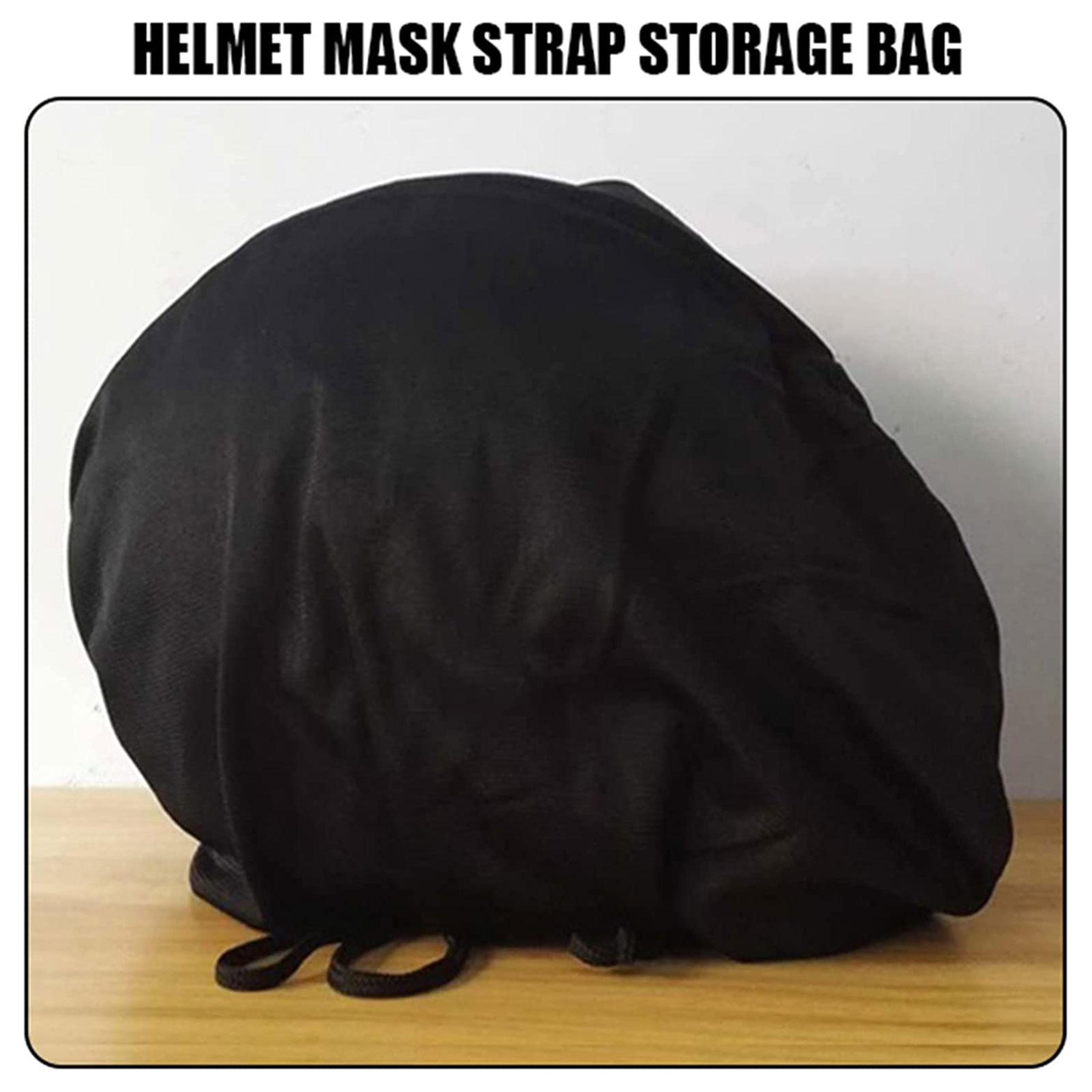 Motorcycle Helmet Bag Soft Dustproof Drawstring Helmet Storage Cover 2