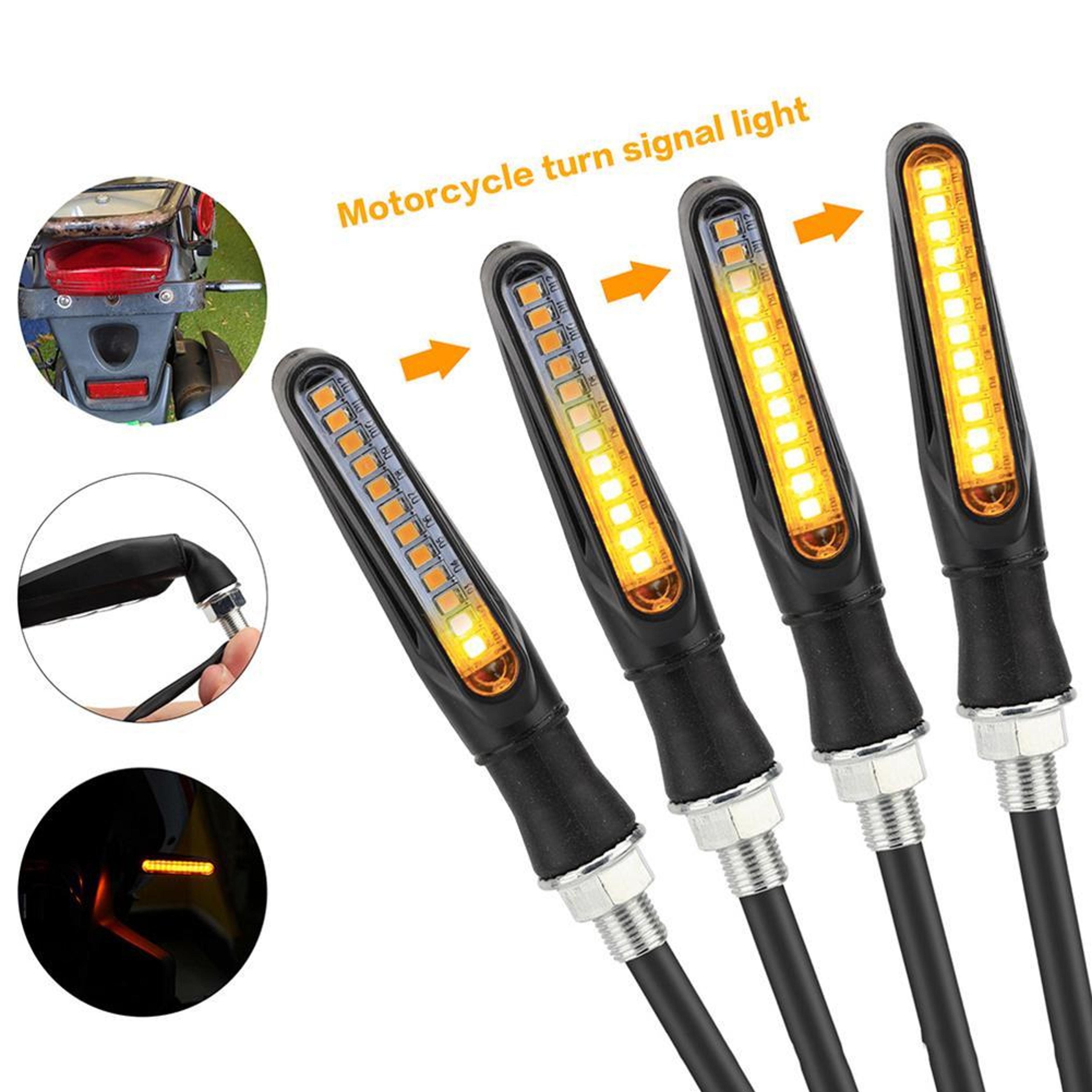 Universal Motorcycle LED Turn Signal Lights With Daytime Running Indicators 2