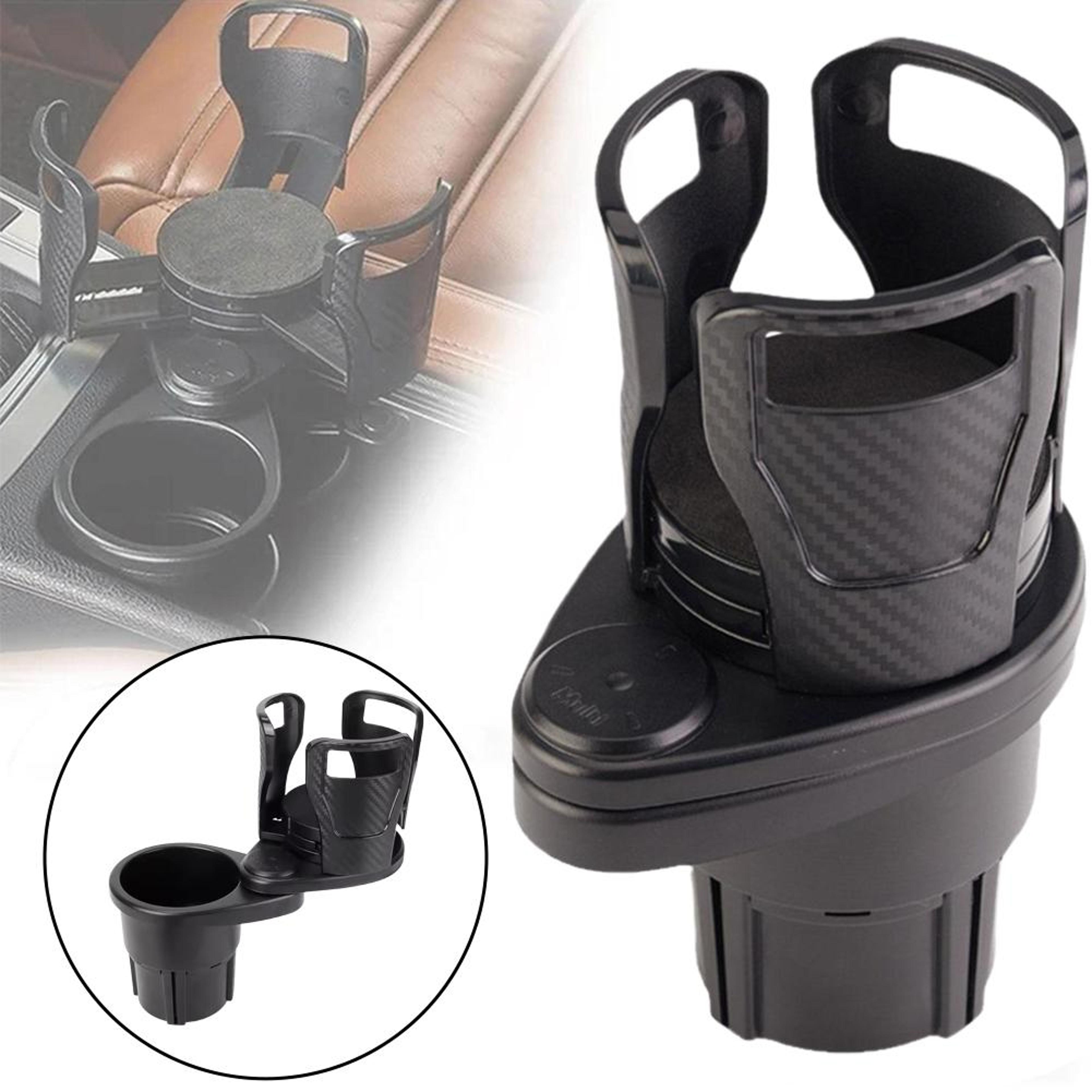 Adjustable Dual Car Cup Holder Expander With Phone Storage 3