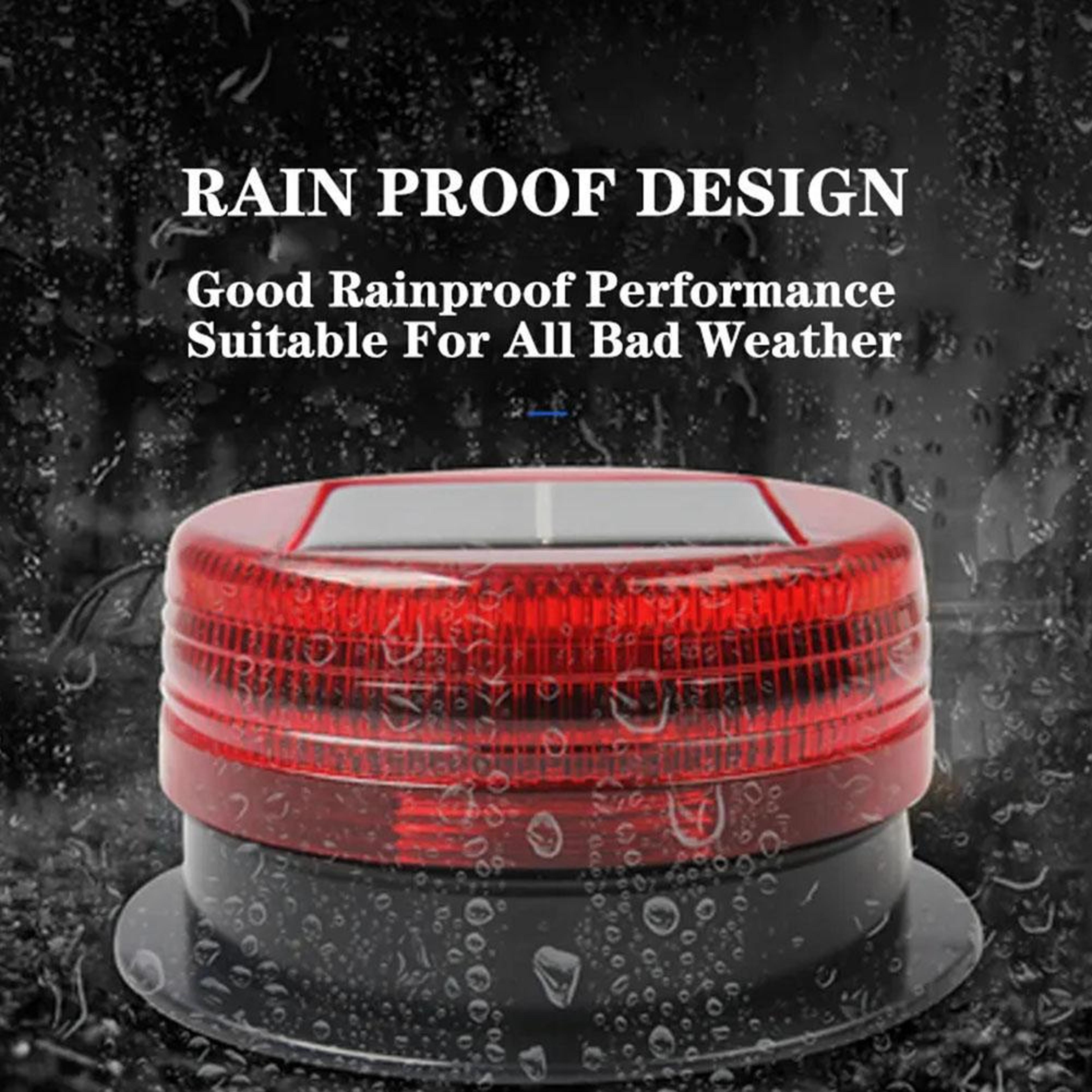 Solar 8 LED Magnetic Warning Light Automatic Strobe Beacon For Cars Trucks 4