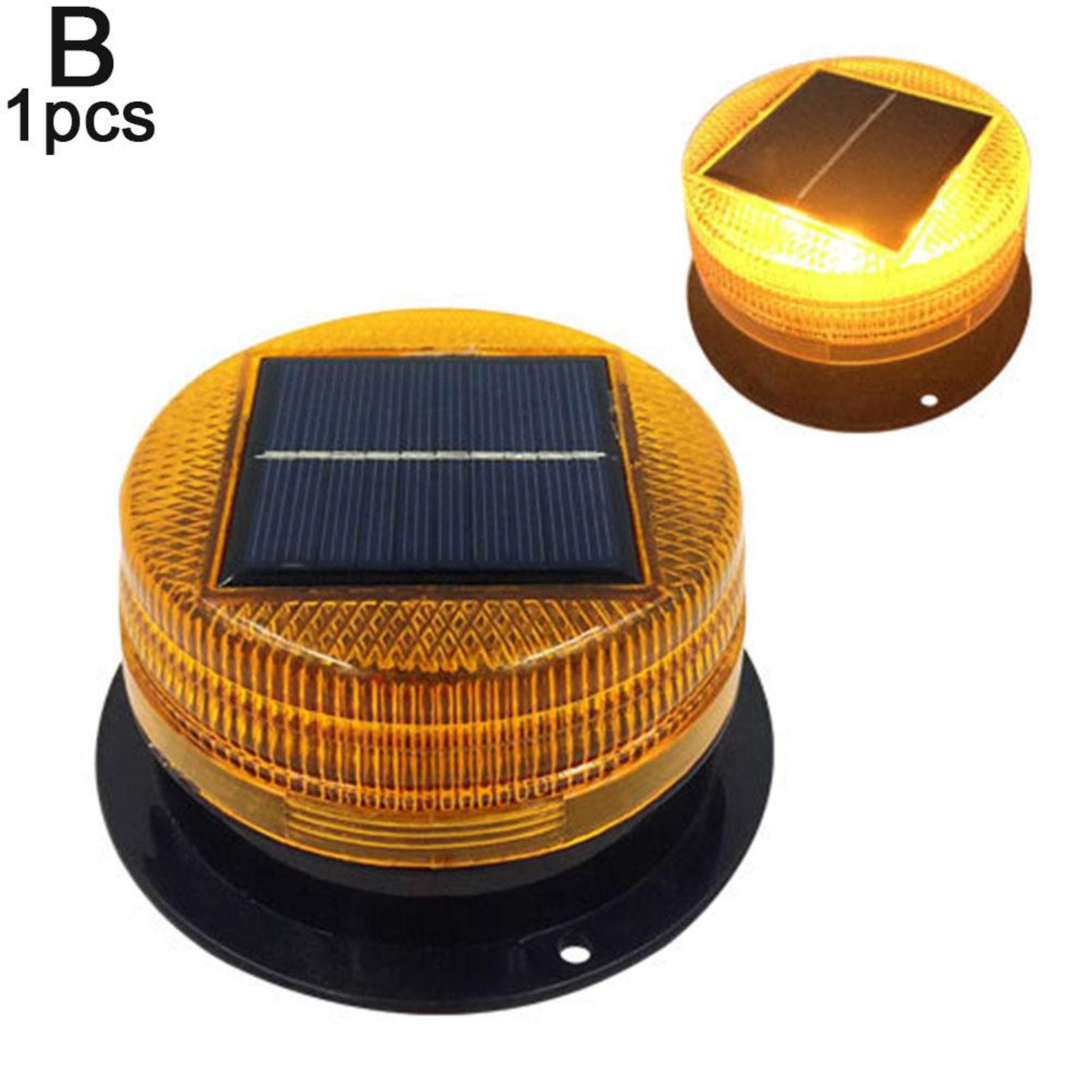 Solar 8 LED Magnetic Warning Light Automatic Strobe Beacon For Cars Trucks 7