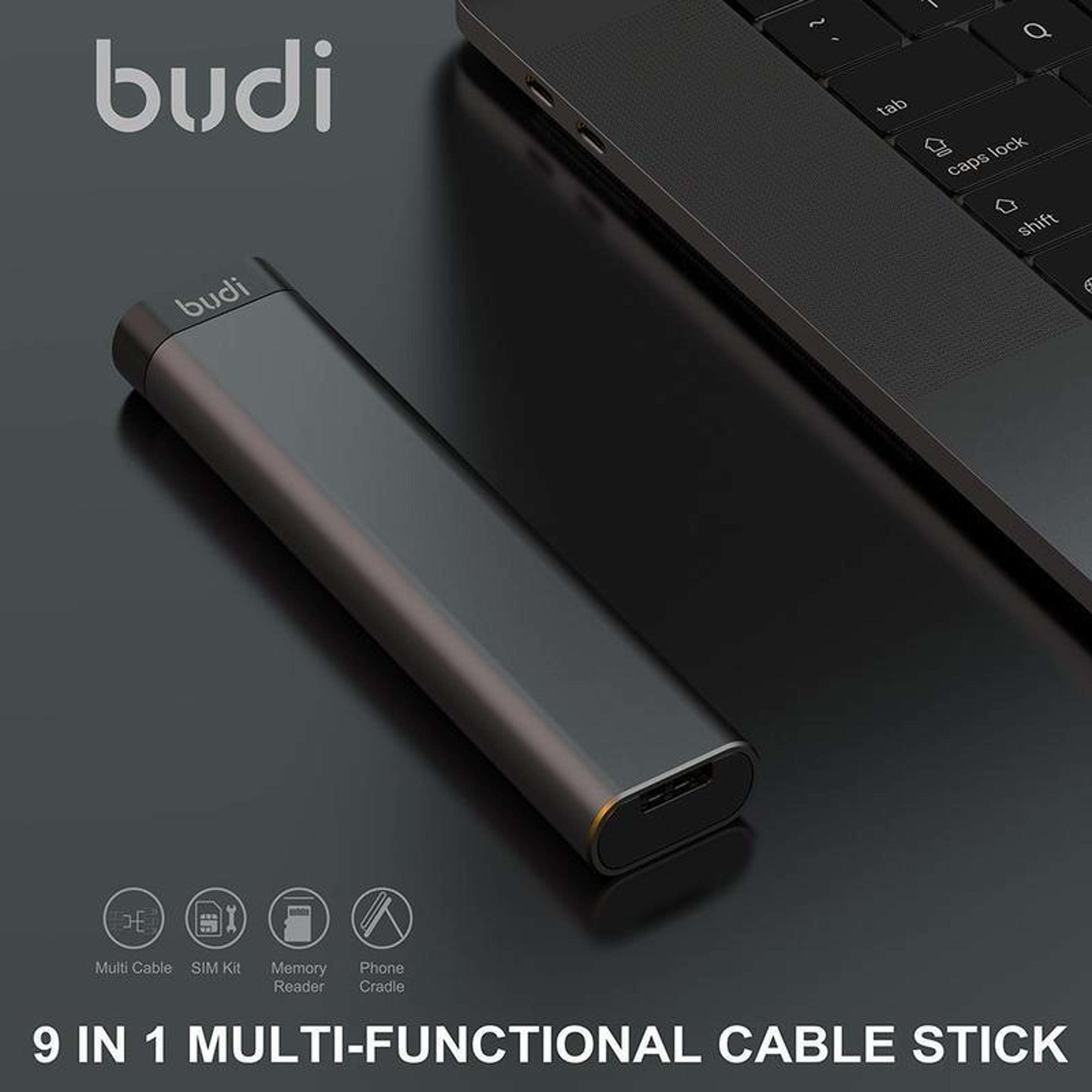 9 In 1 Smart Cable Adapter With TF Card Reader SIM Storage And Phone Stand 3