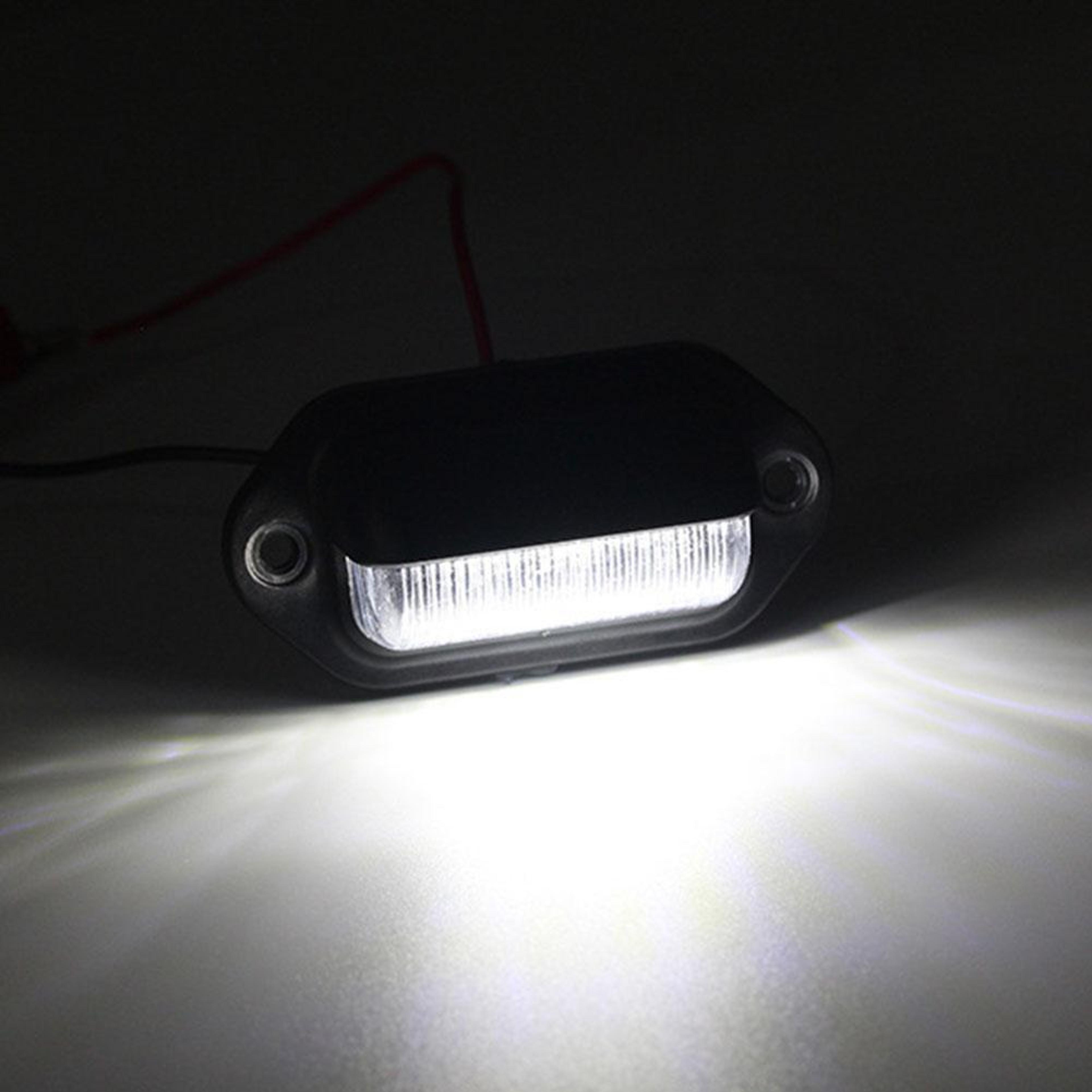2PCS 6 LED License Plate Light Waterproof 12V Tag Lights For Truck SUV Trailer Van 3