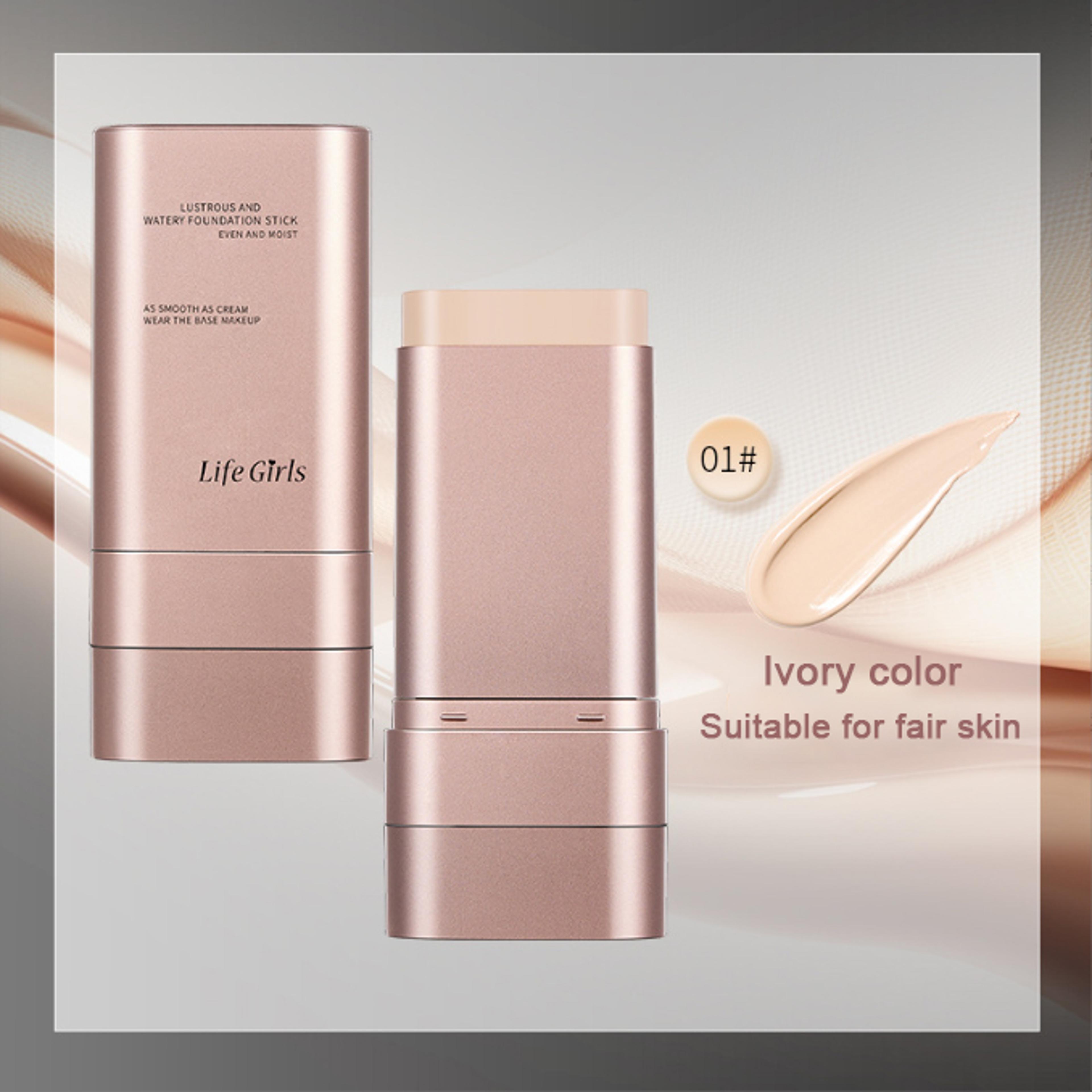 Life Girls 2 In 1 Foundation Stick With Brush Natural Concealer Makeup 6