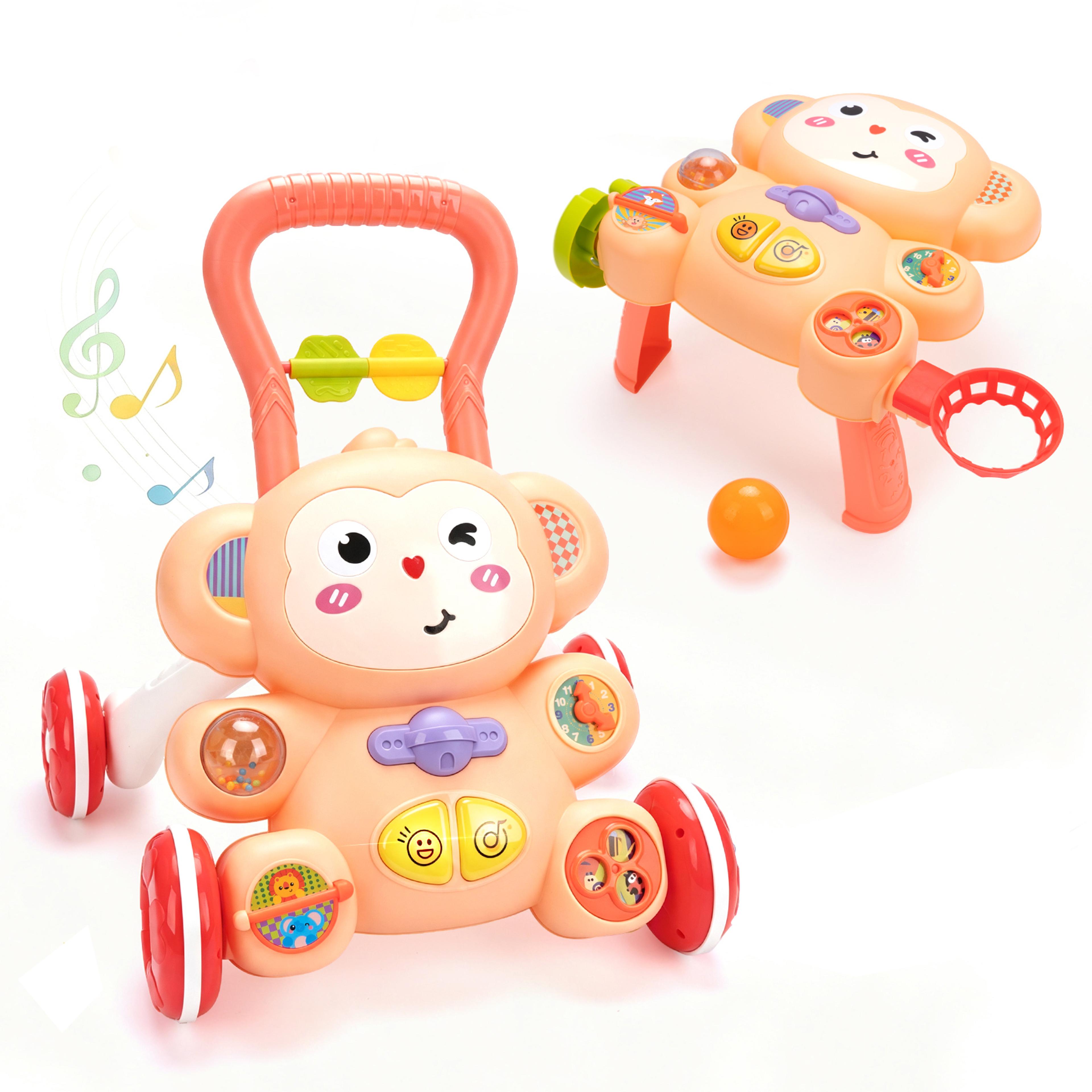 baby push walker with music drawing board and toddler learning activity center