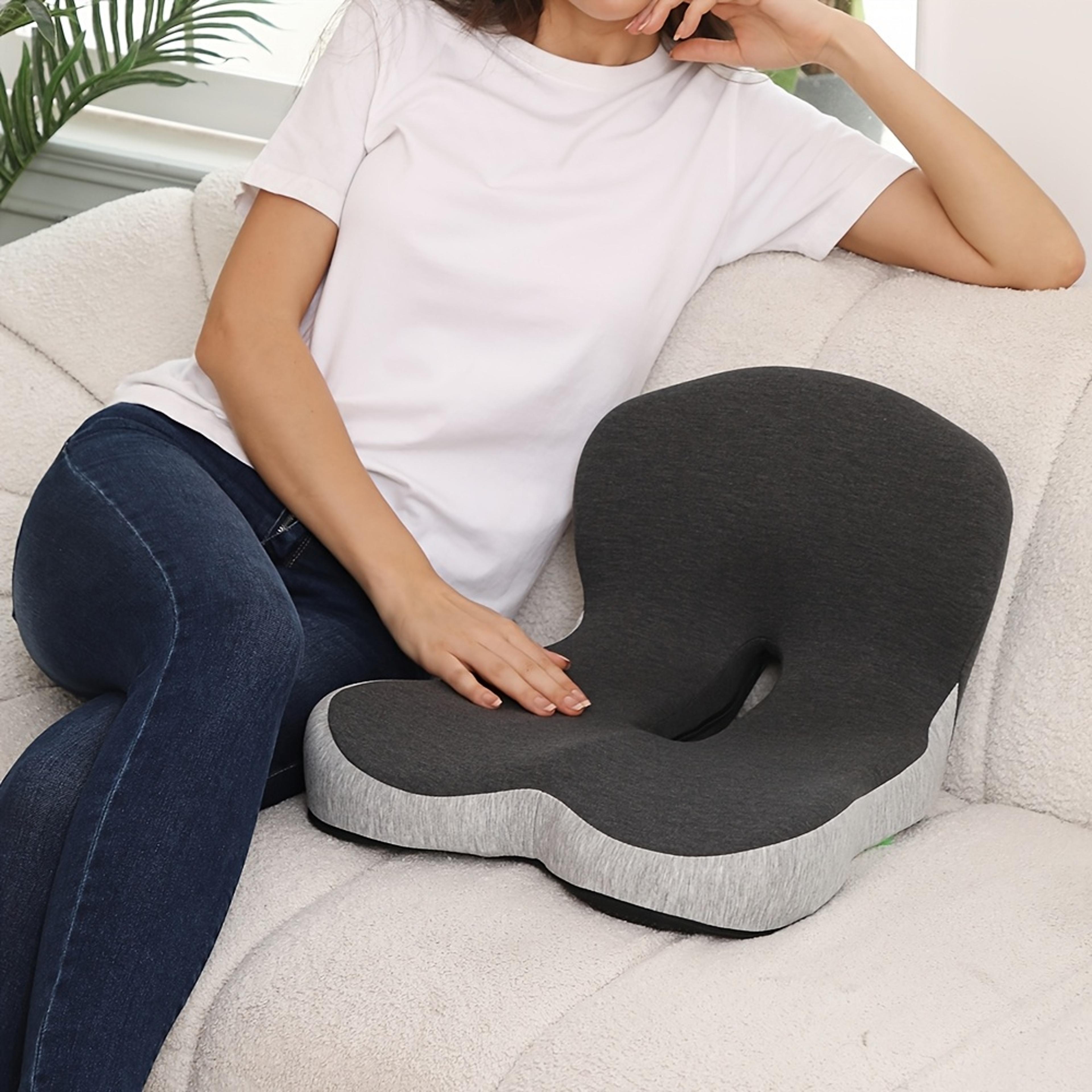 Ergonomic Memory Foam Seat Cushion With Back Support For Office And Study Chairs 4