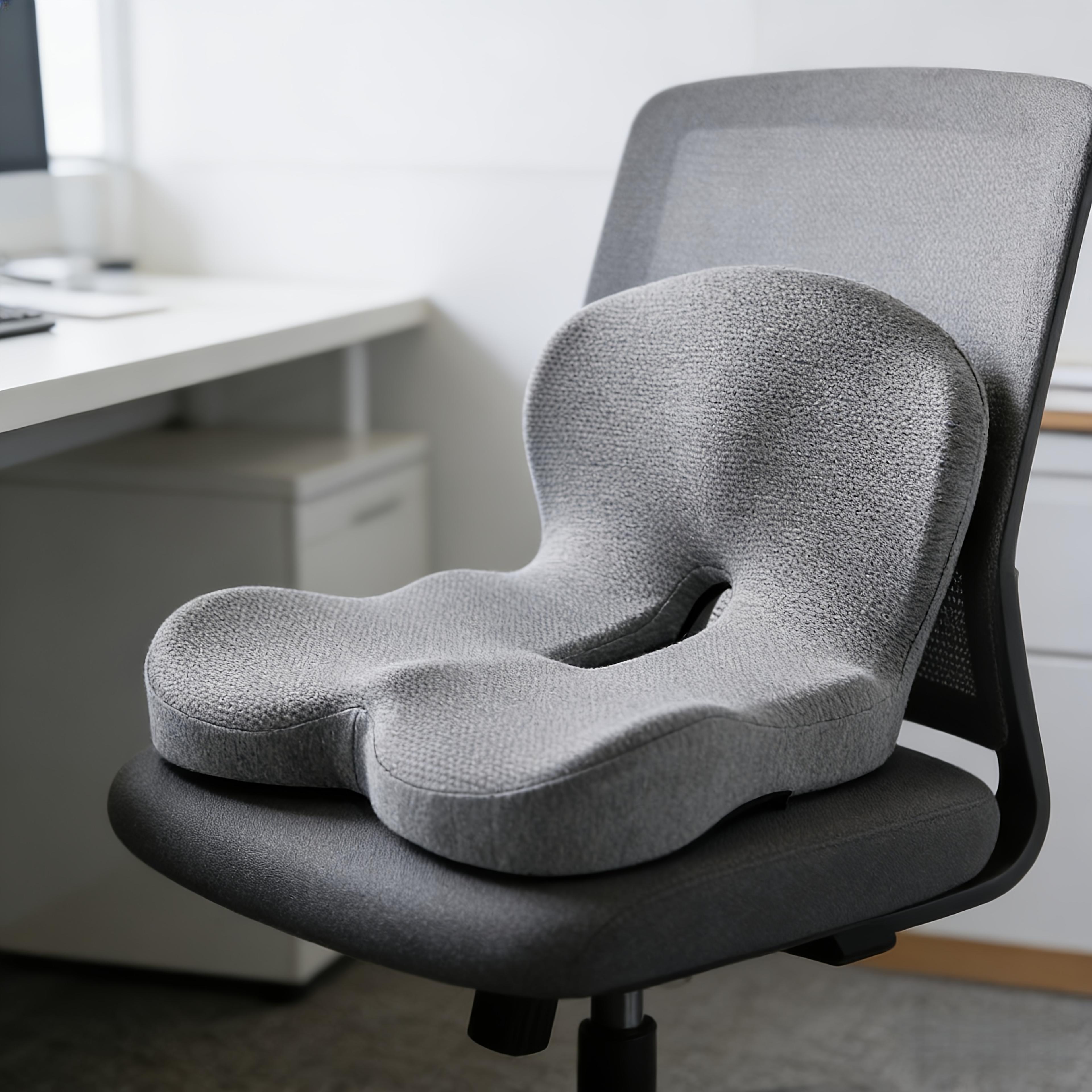 Ergonomic Memory Foam Seat Cushion With Back Support For Office And Study Chairs 5