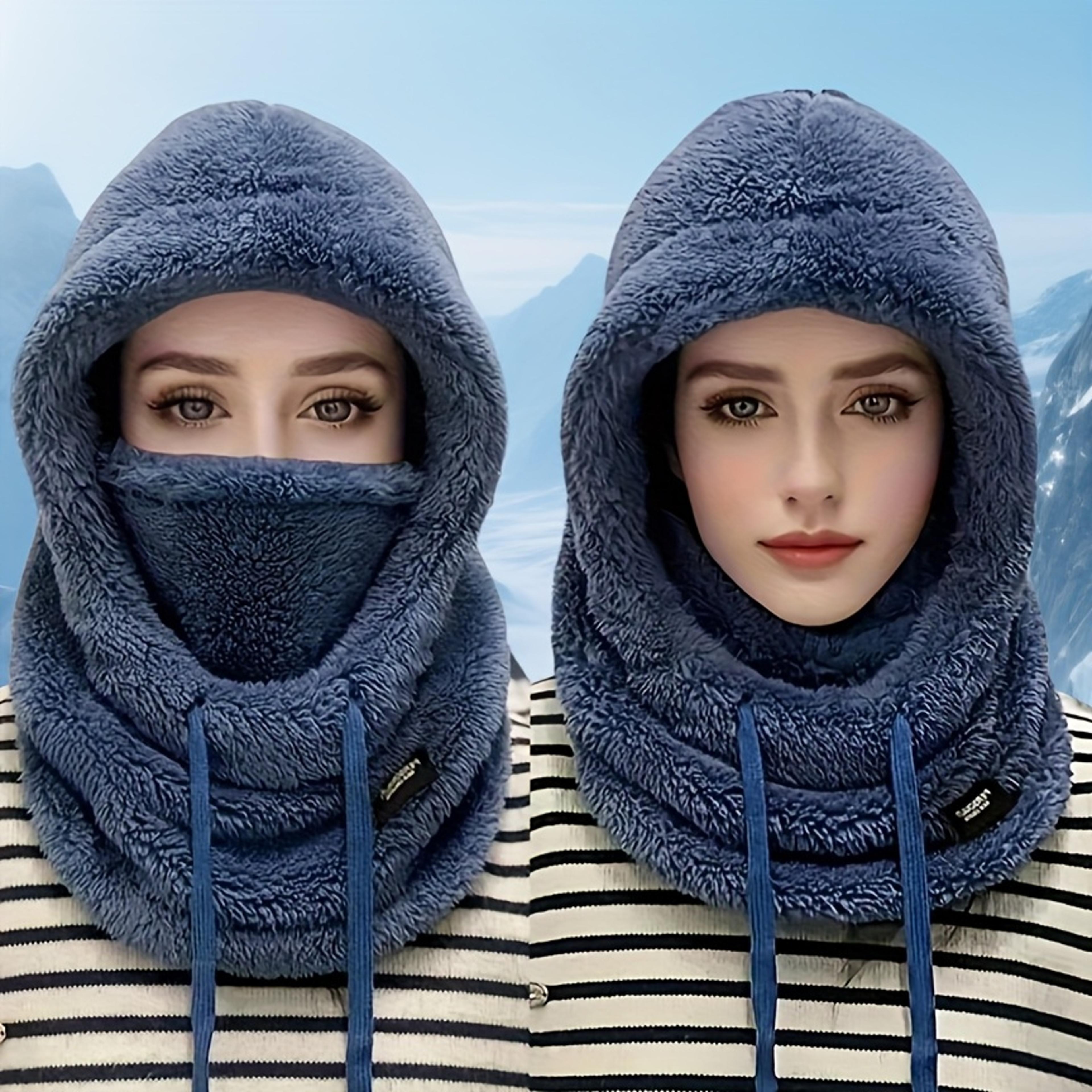 Warm Winter Plush Cap With Elastic Drawstring For Cycling Skiing And Outdoor Wear 4