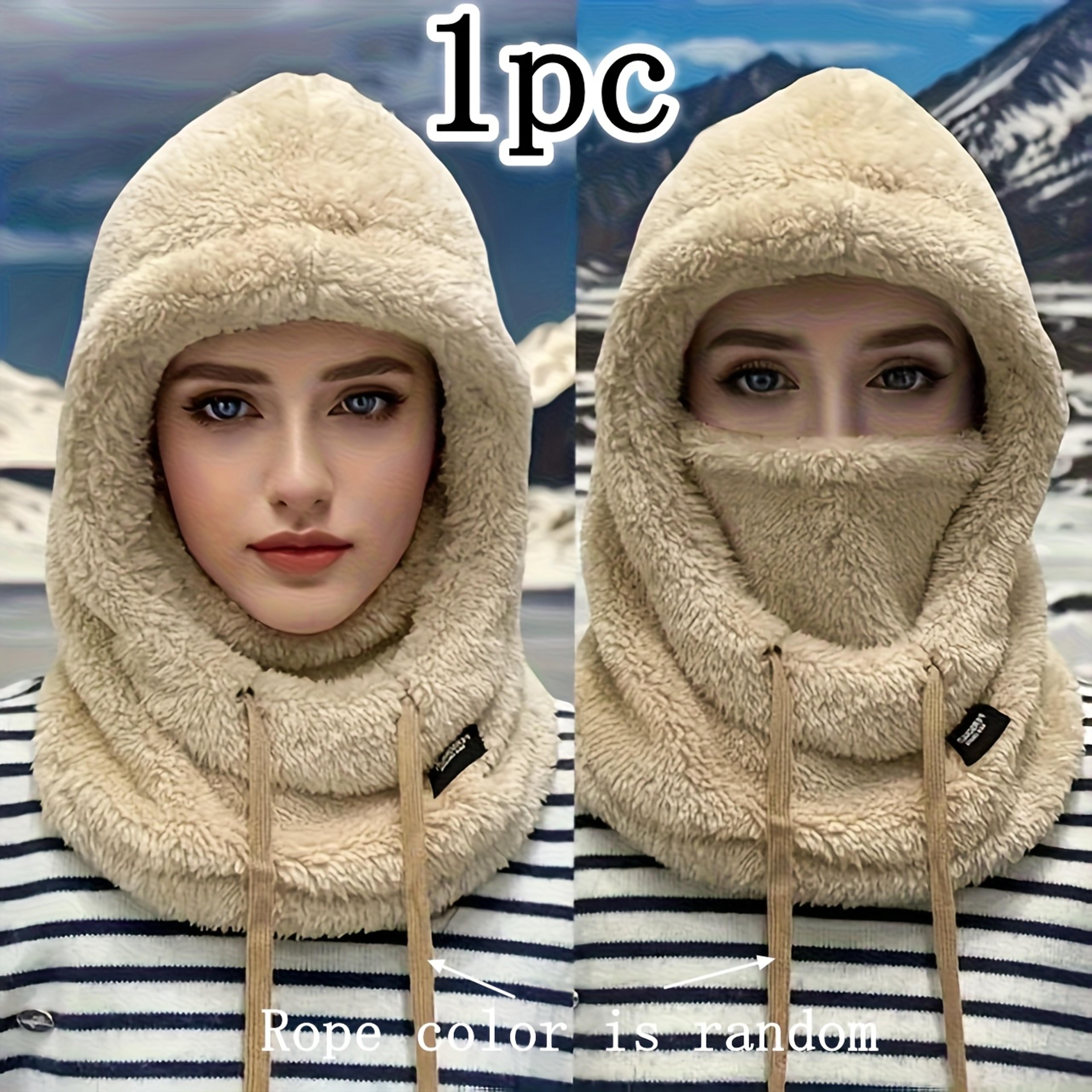 Warm Winter Plush Cap With Elastic Drawstring For Cycling Skiing And Outdoor Wear 9