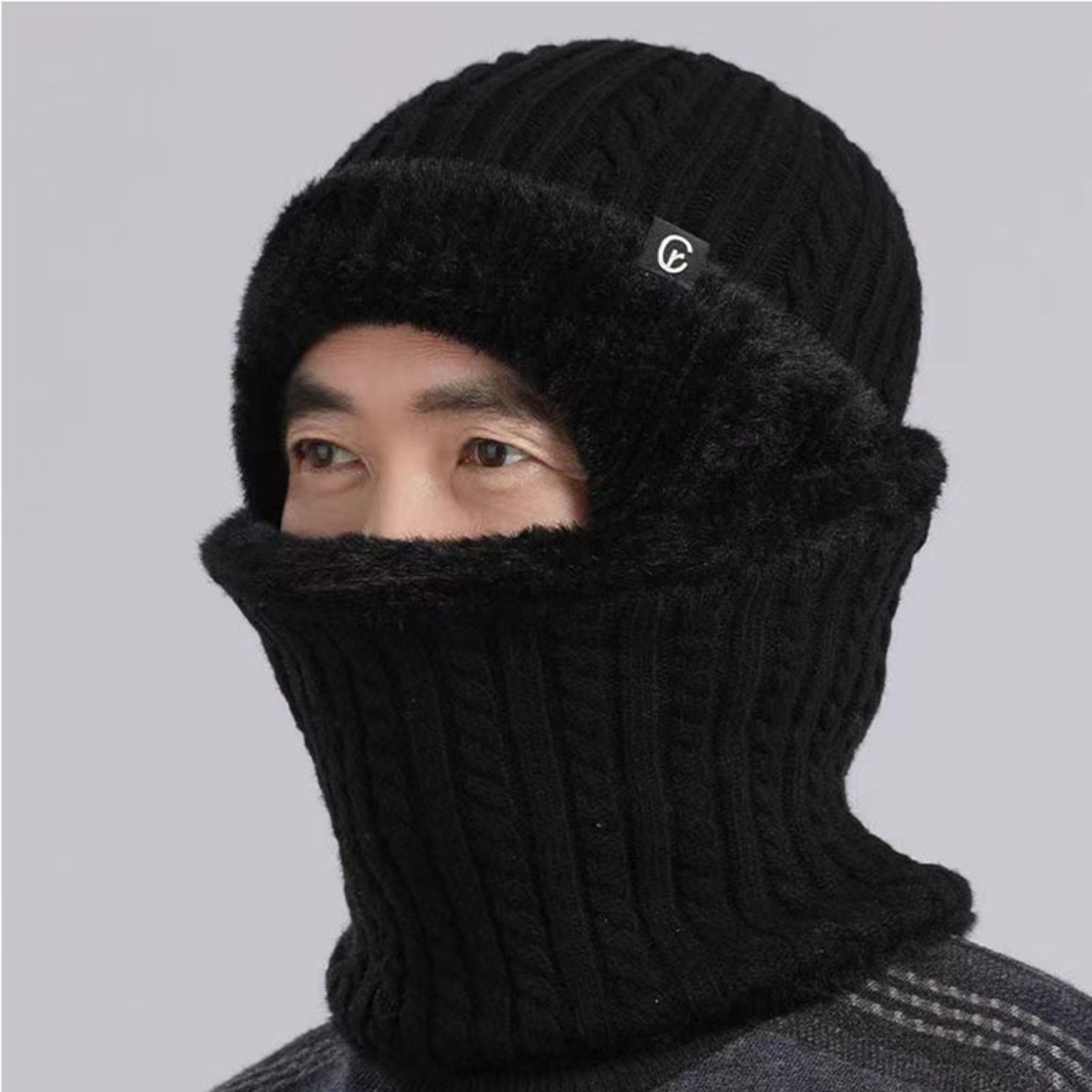 Warm Knitted Hat And Scarf Set For Men And Women With Ear Protection 3