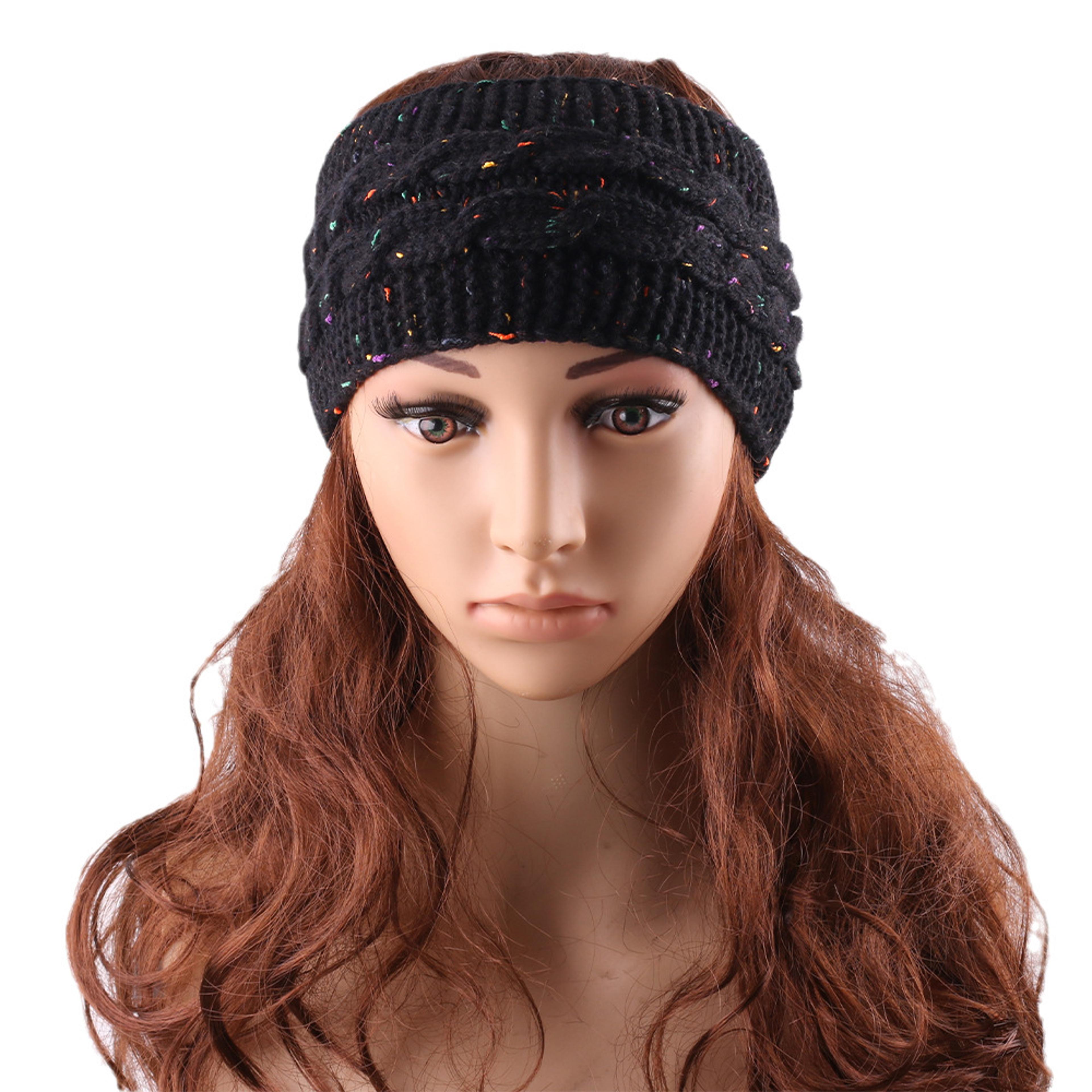 Knitted Winter Ear Warmer Headband Stretch Cold Weather Hair Accessory 4