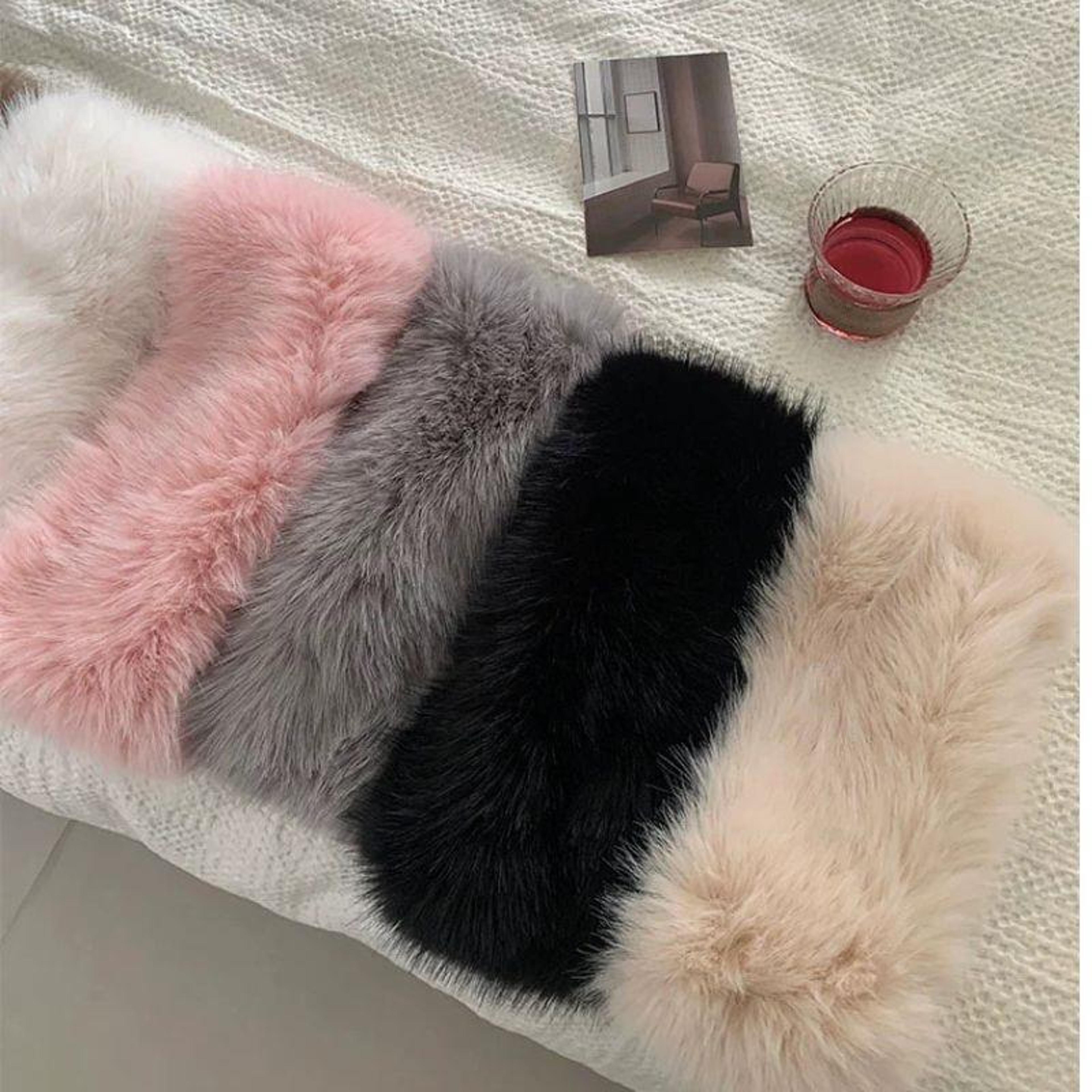Faux Fur Headband Winter Ear Warmer Plush Windproof Ski Headwear 5