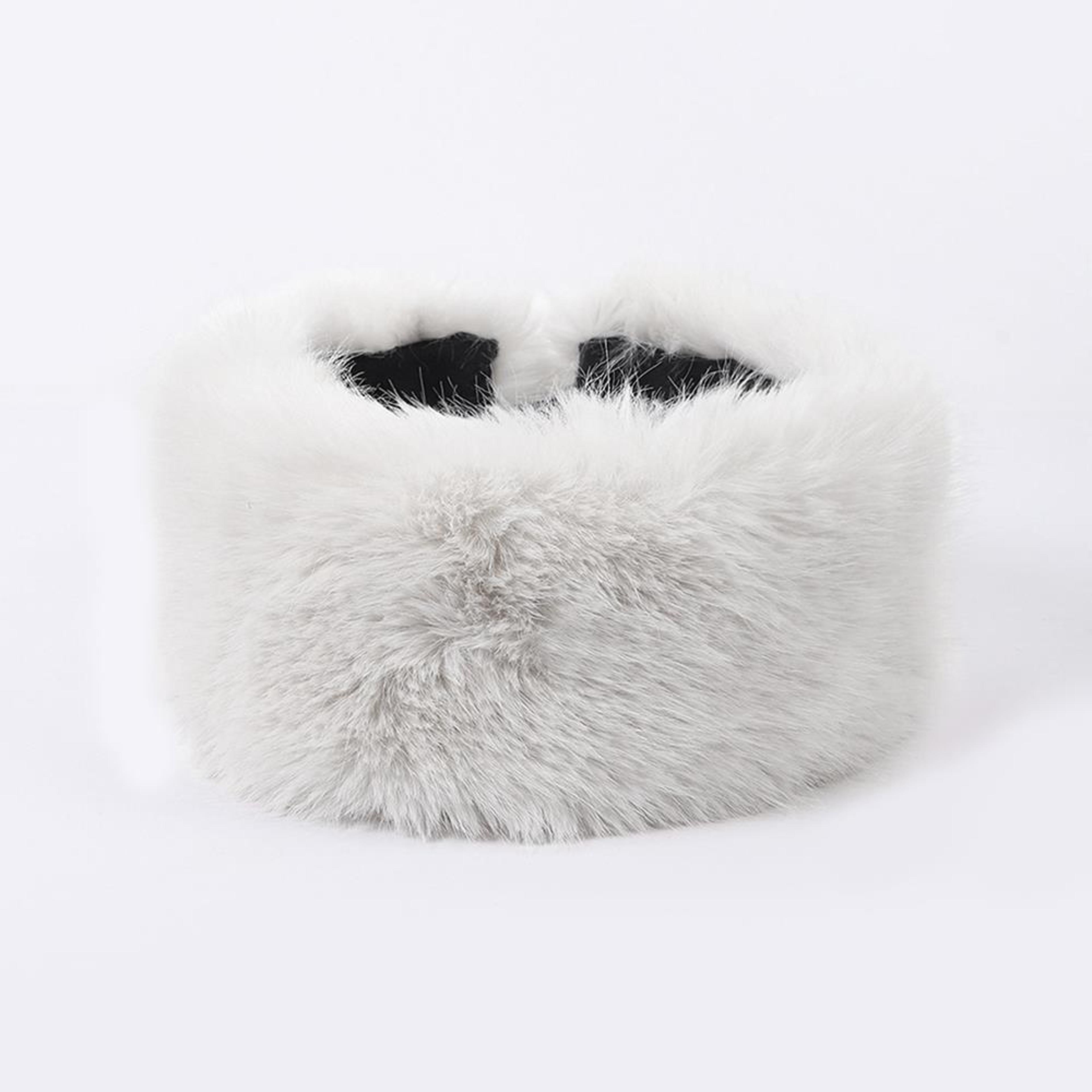Faux Fur Headband Winter Ear Warmer Plush Windproof Ski Headwear 12