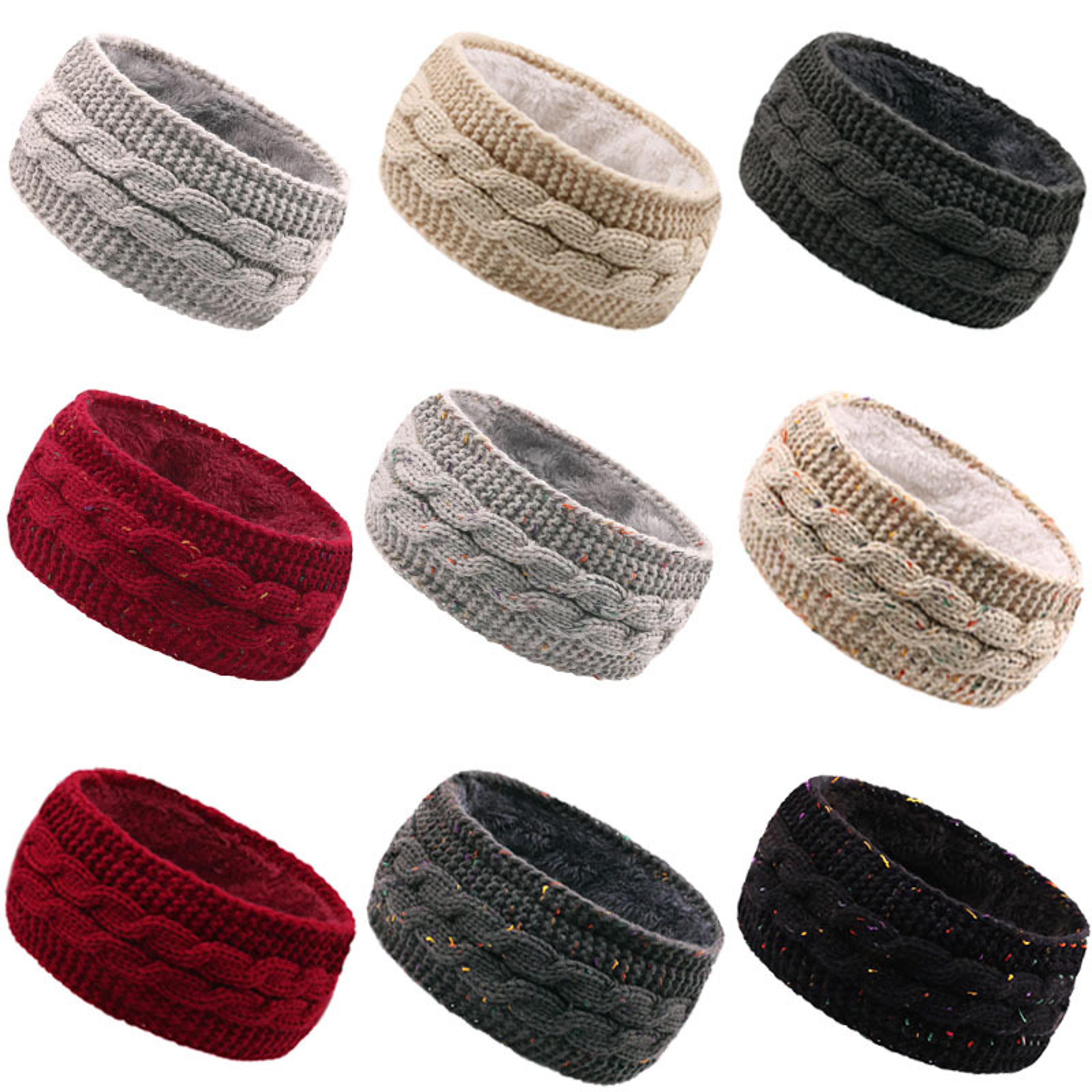 winter velvet knit ear warmer headband warm windproof cold weather headband