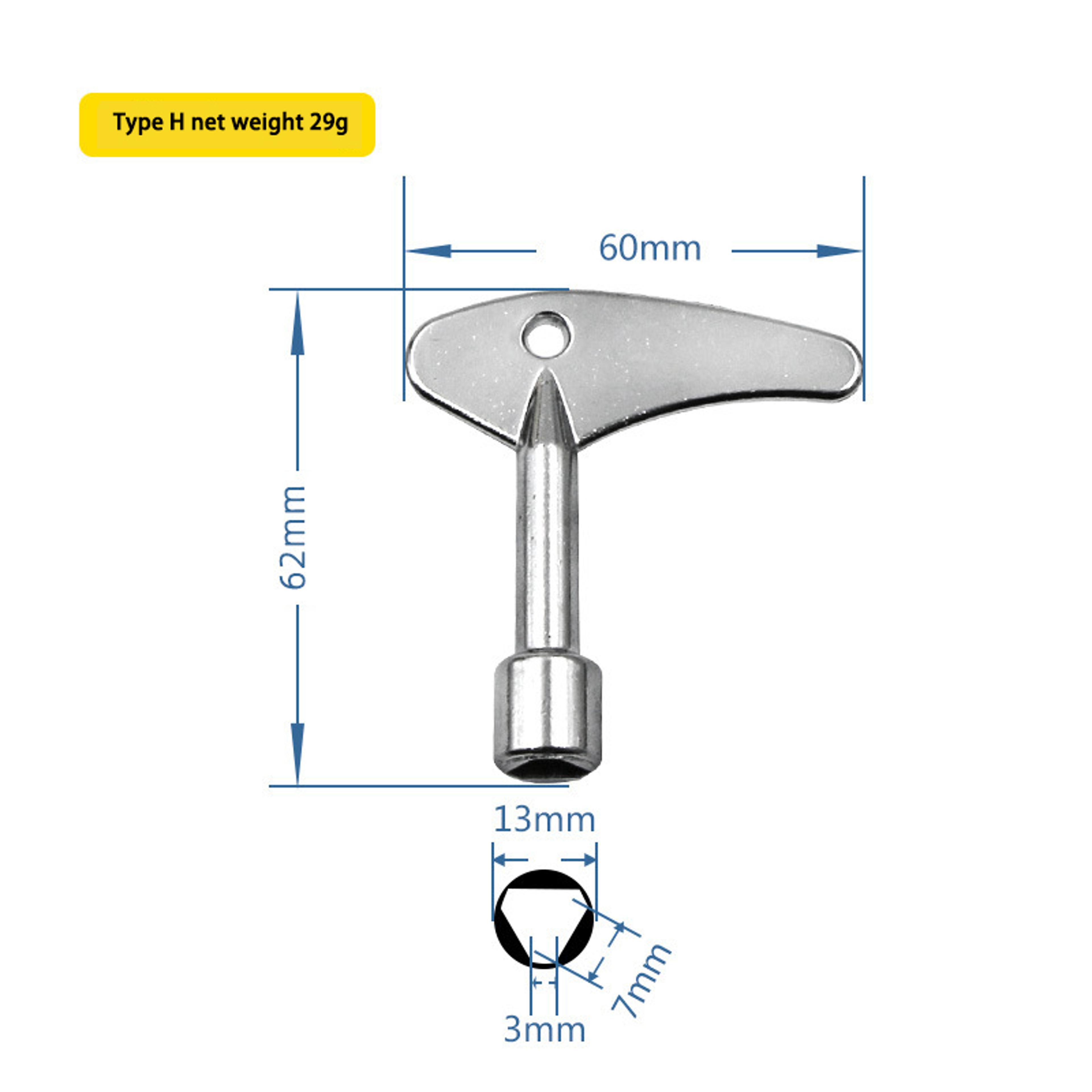 4 In 1 Utility Cabinet Key Wrench Water Meter Valve Tool And Screwdriver 9