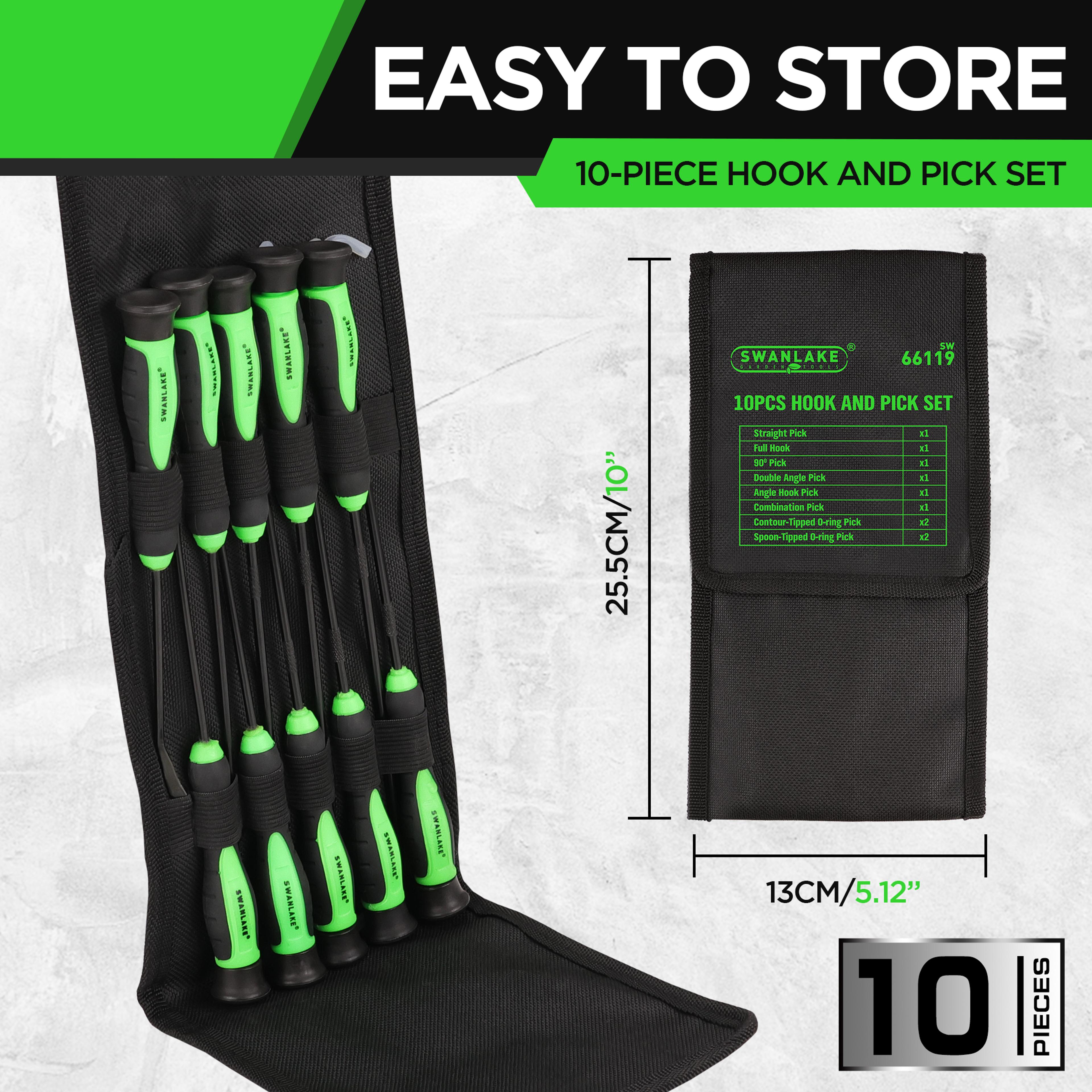 10 Piece Hook And Pick Tool Set For O Ring Seal And Gasket Removal 3