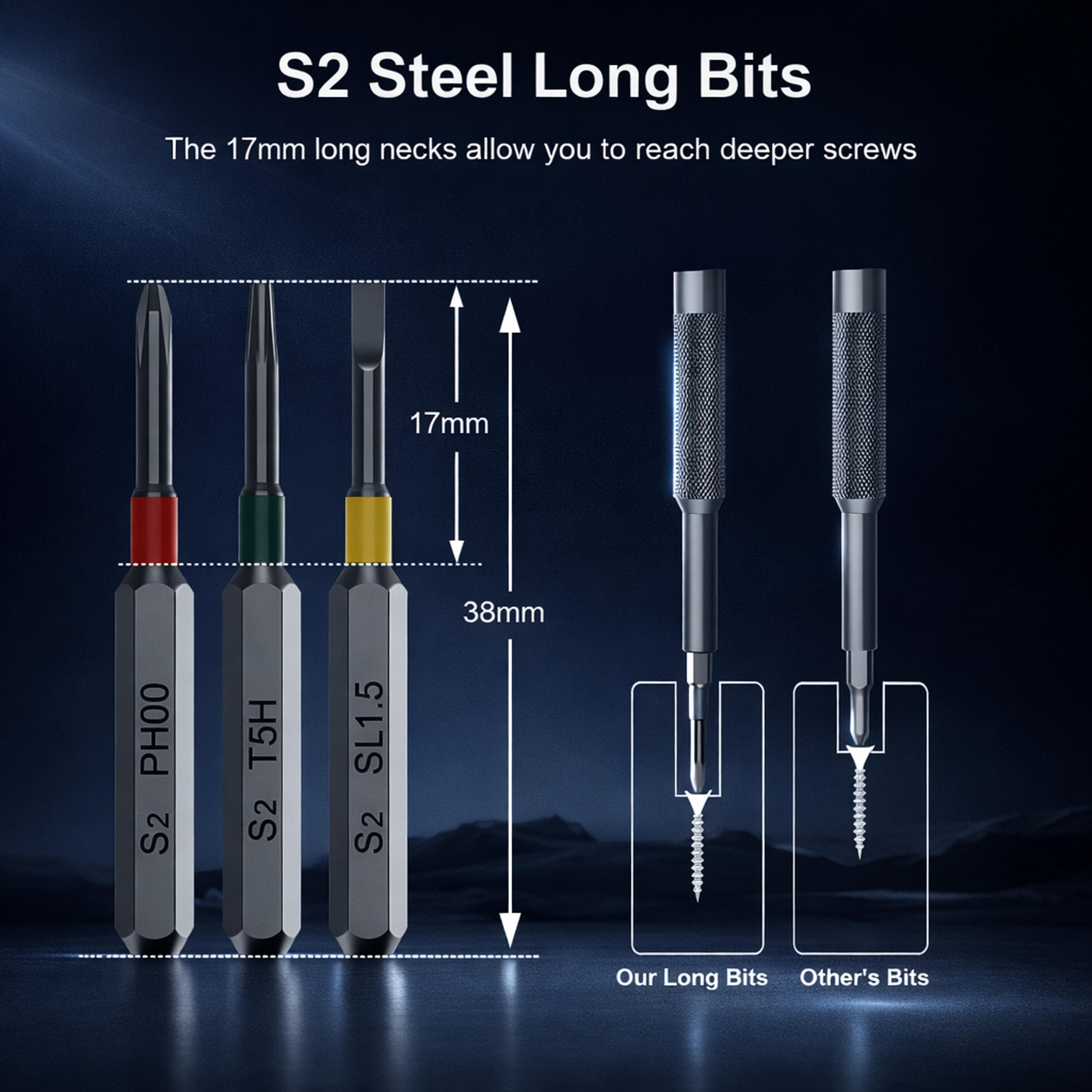 36 In 1 Precision Screwdriver Set Magnetic Electronics Repair Kit With S2 Steel Bits 5