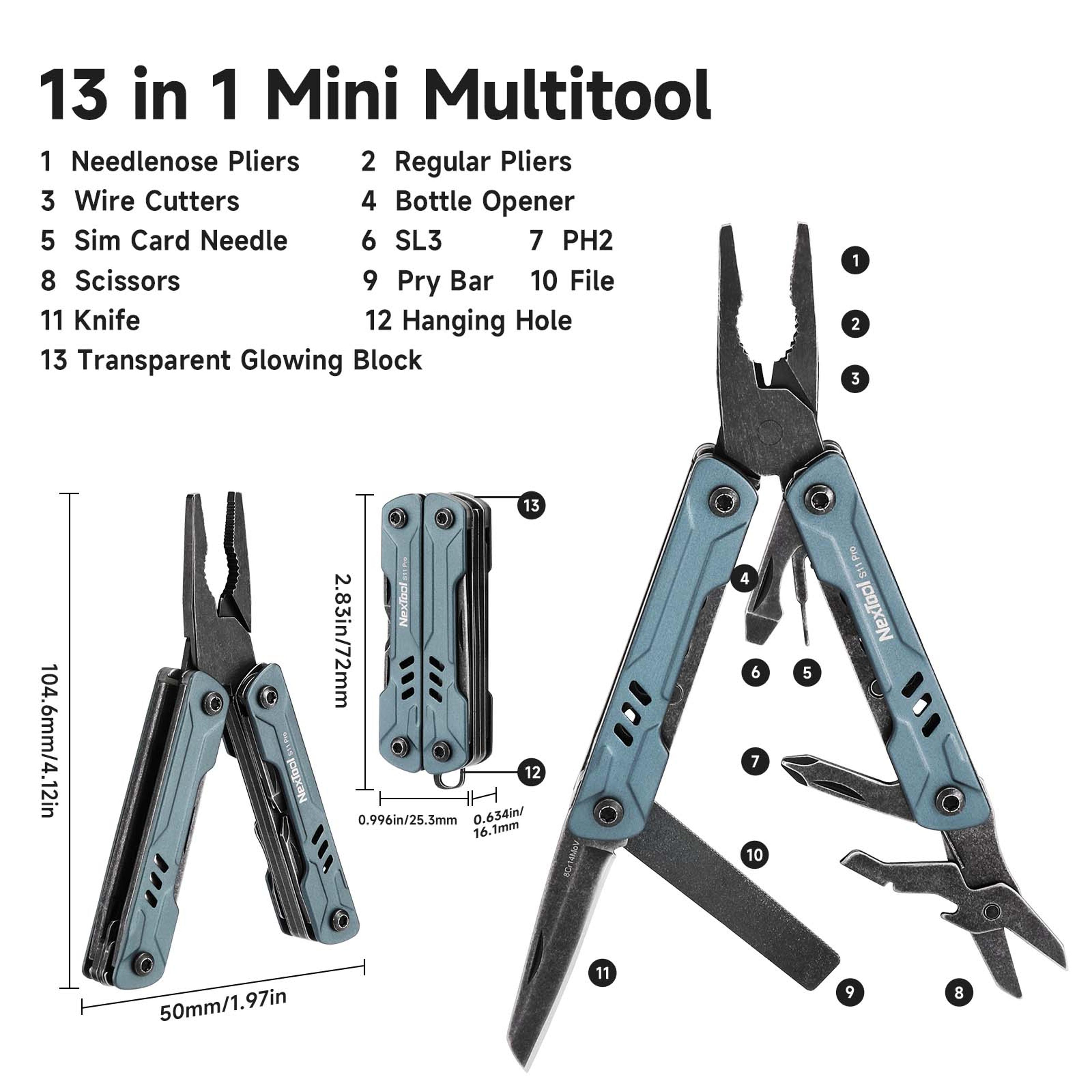 NexTool Mini Sailor S11 Pro Pocket Multitool Pliers For EDC And Outdoor Use 3